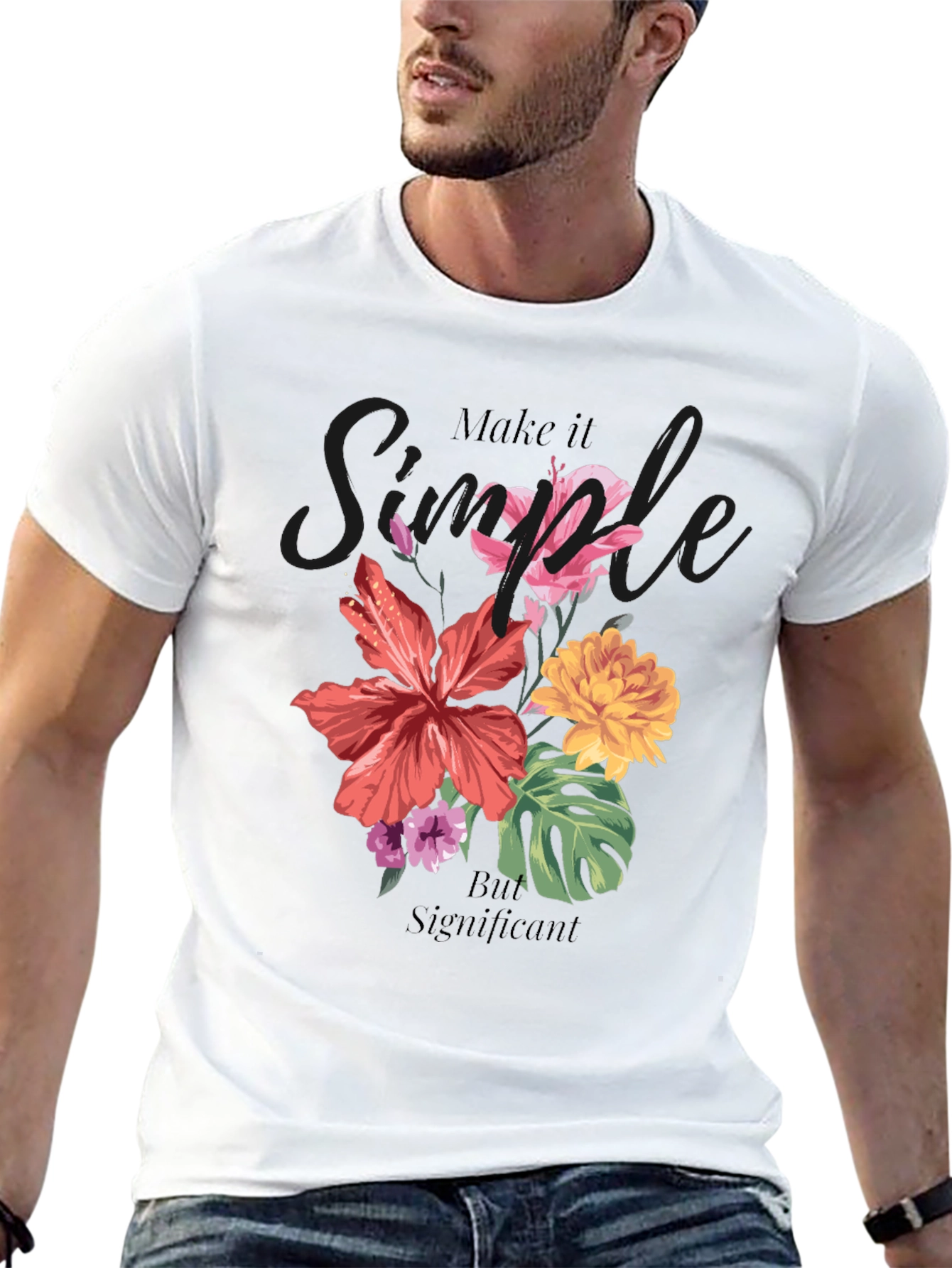 Floral Graphic T-Shirt: Simple But Significant Design