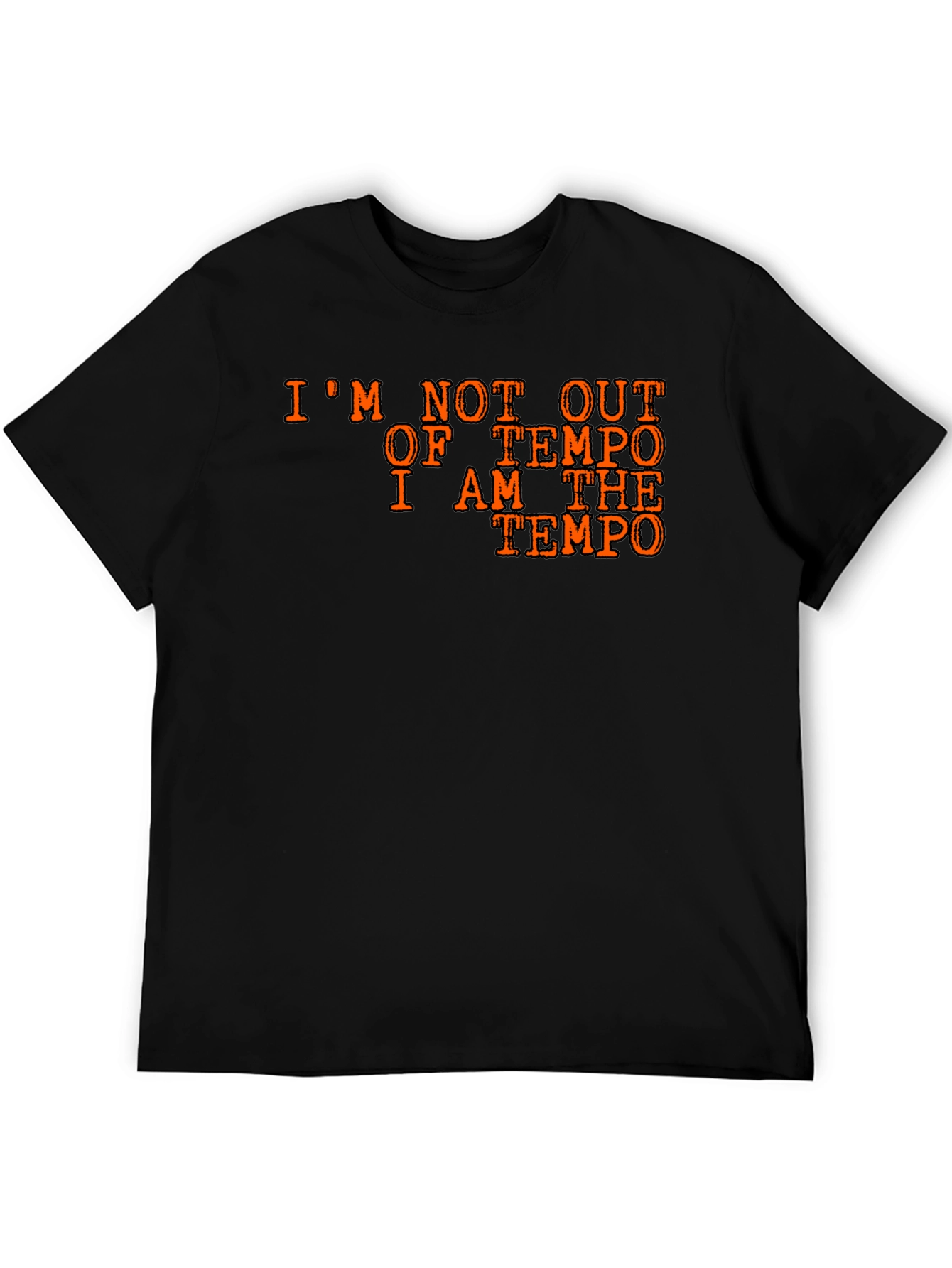 I Am The Tempo Black Cotton T-Shirt