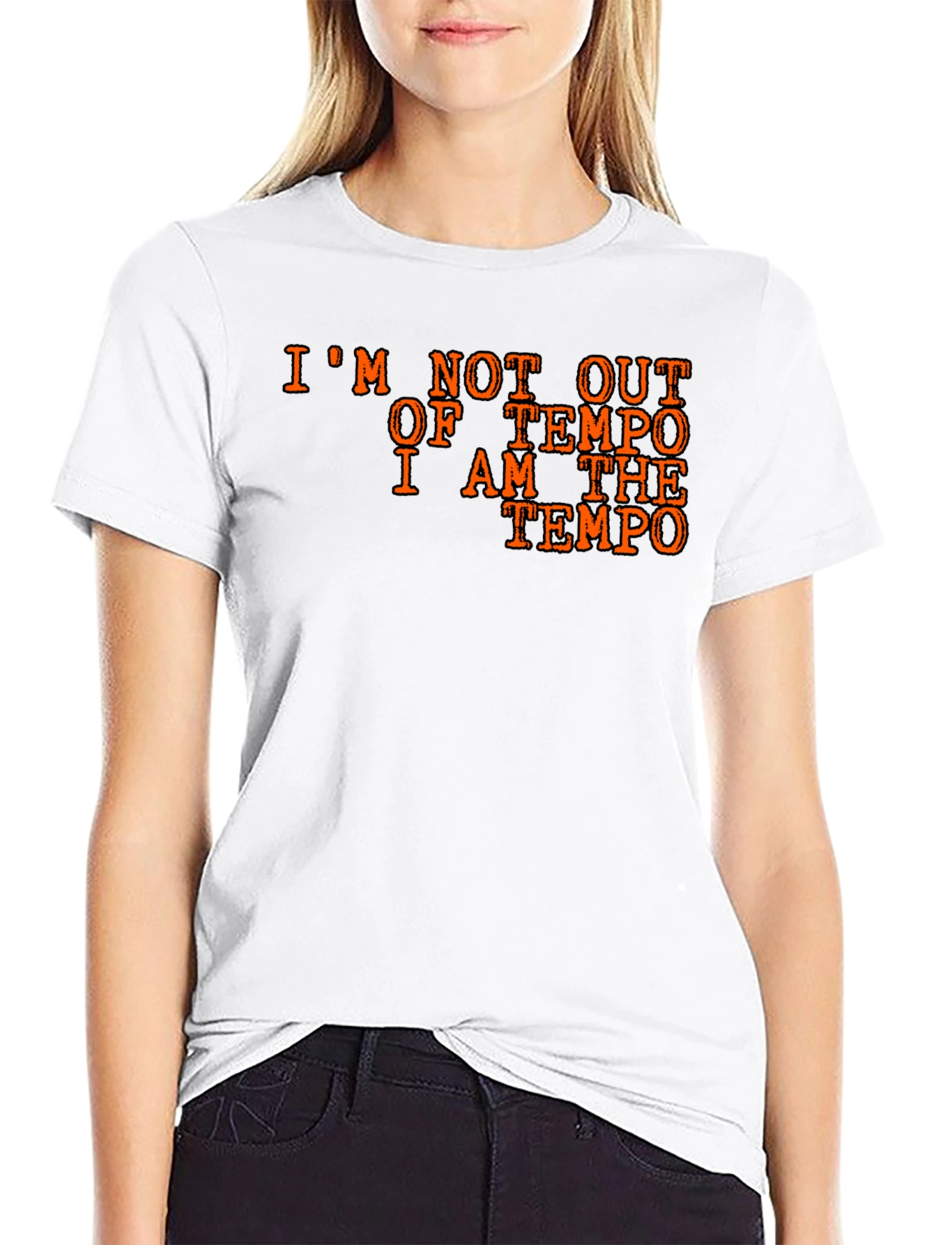 I Am The Tempo Black Cotton T-Shirt