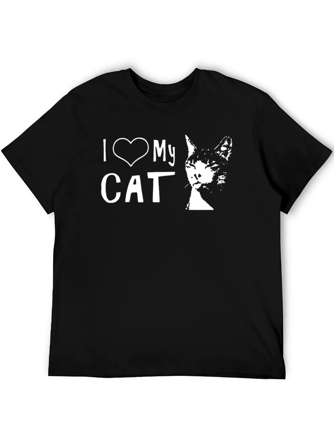 I Love My Cat T-Shirt - Unisex Black Tee