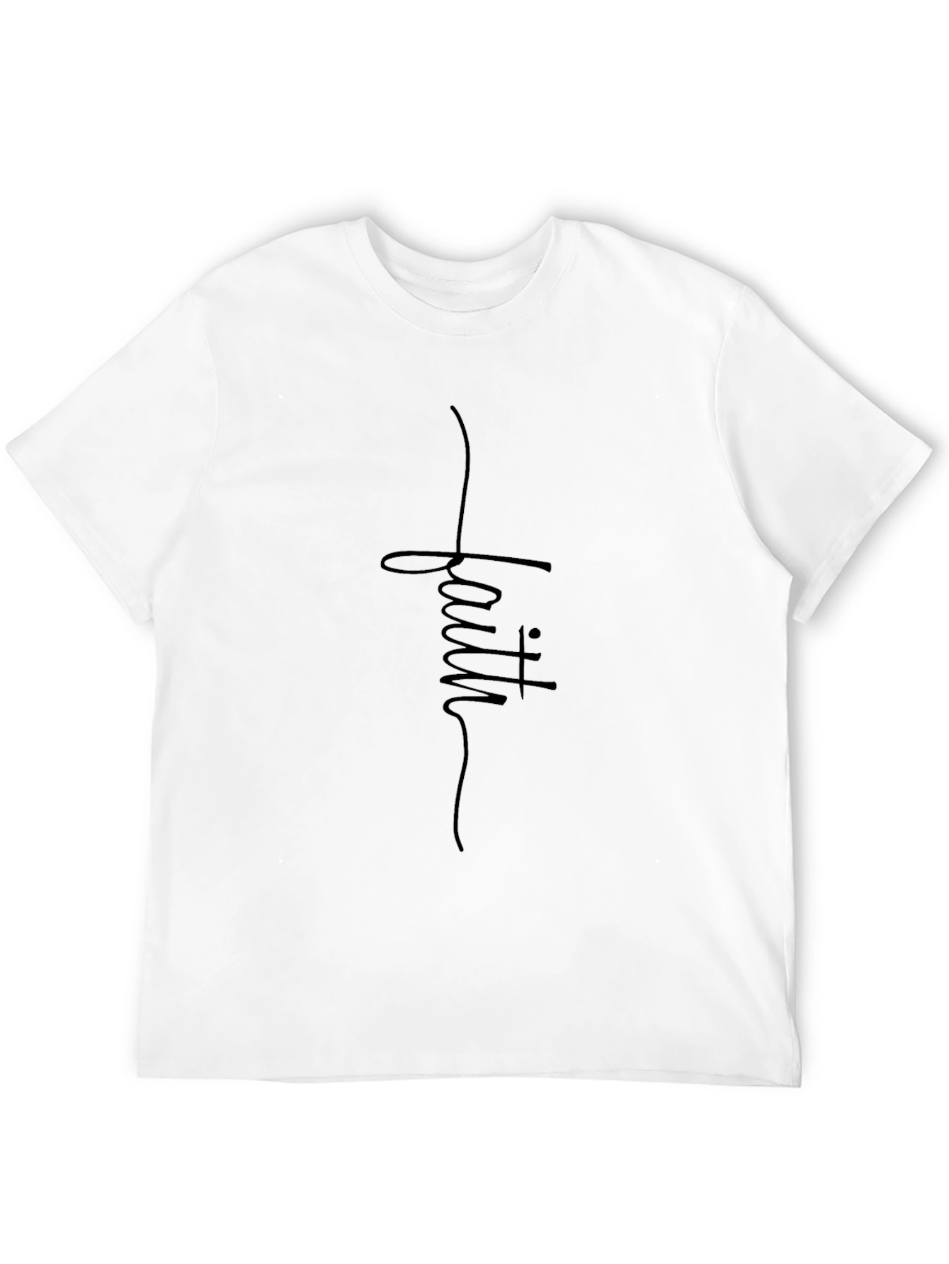 Faith Script T-Shirt - Mens Religious Graphic Tee