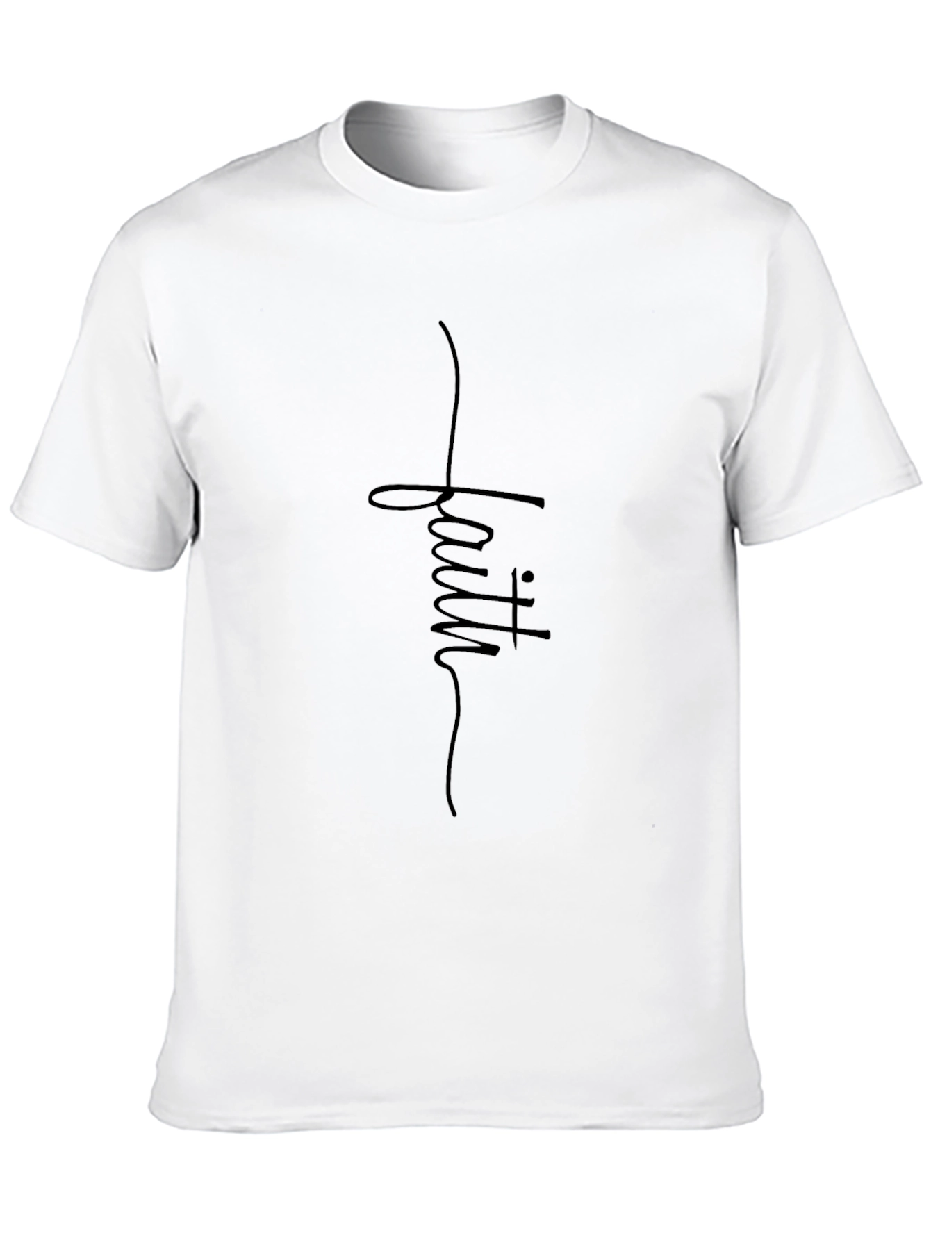 Faith Script T-Shirt - Mens Religious Graphic Tee