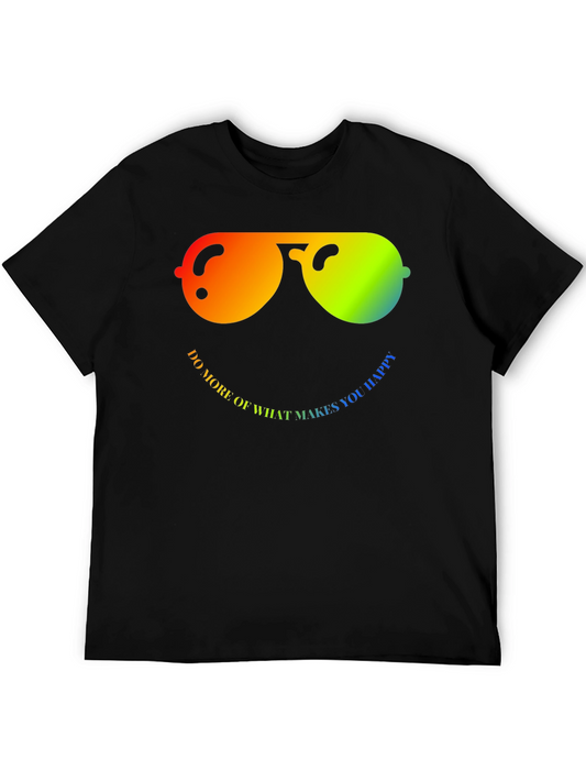 Rainbow Smiley Face Graphic T-Shirt