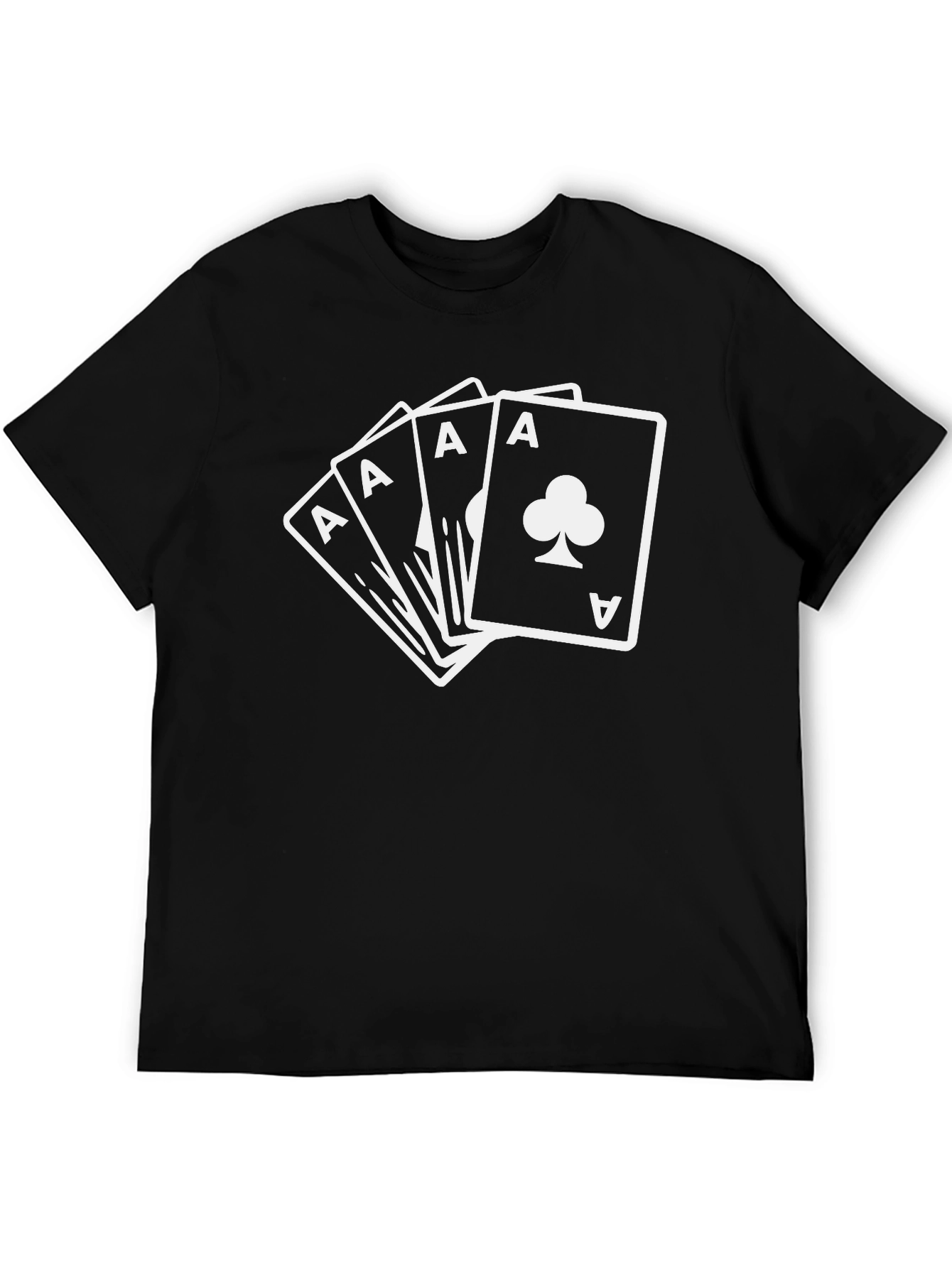 Aces Poker T-Shirt - Black Cotton Tee