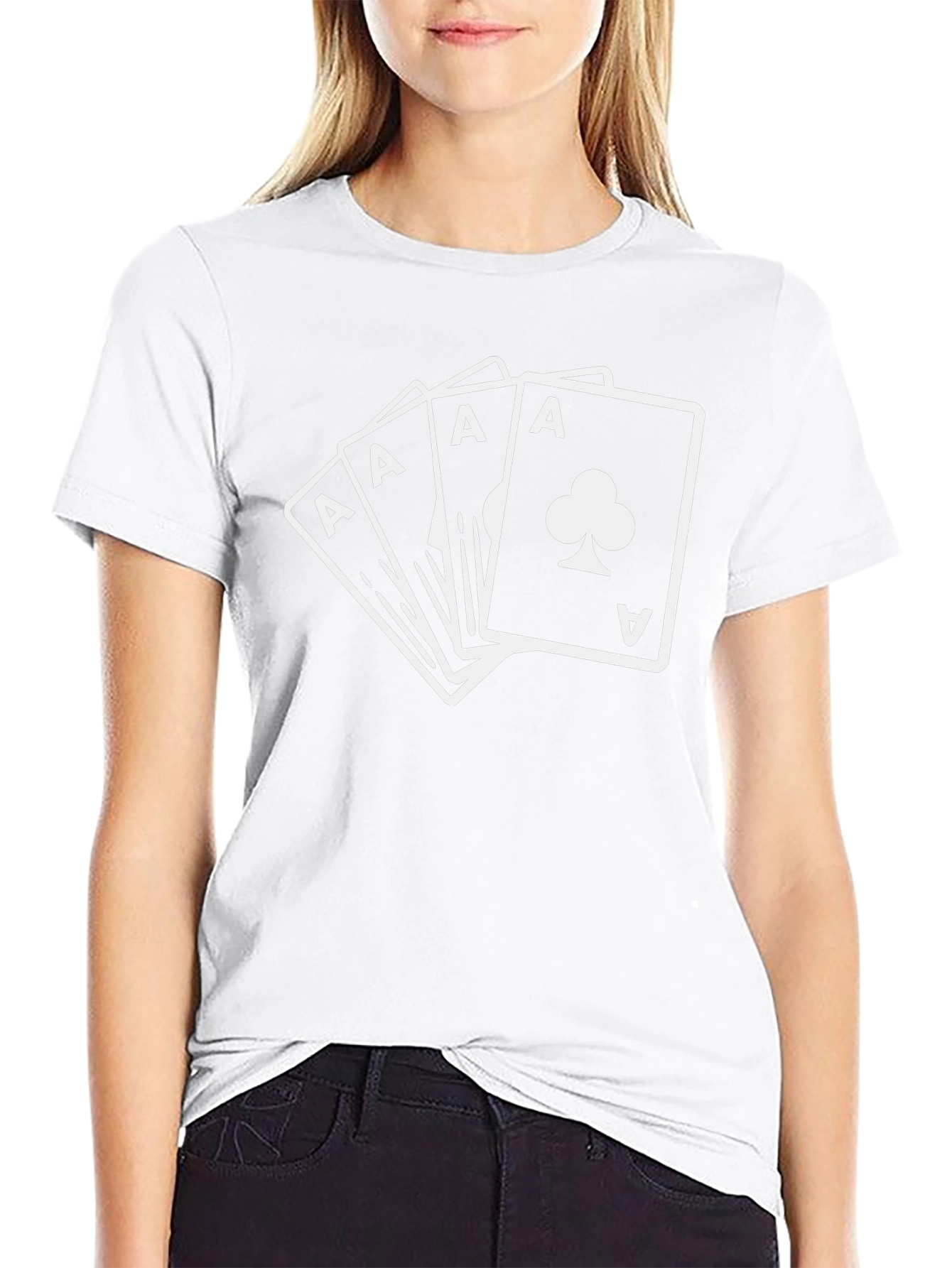 Aces Poker T-Shirt - Black Cotton Tee