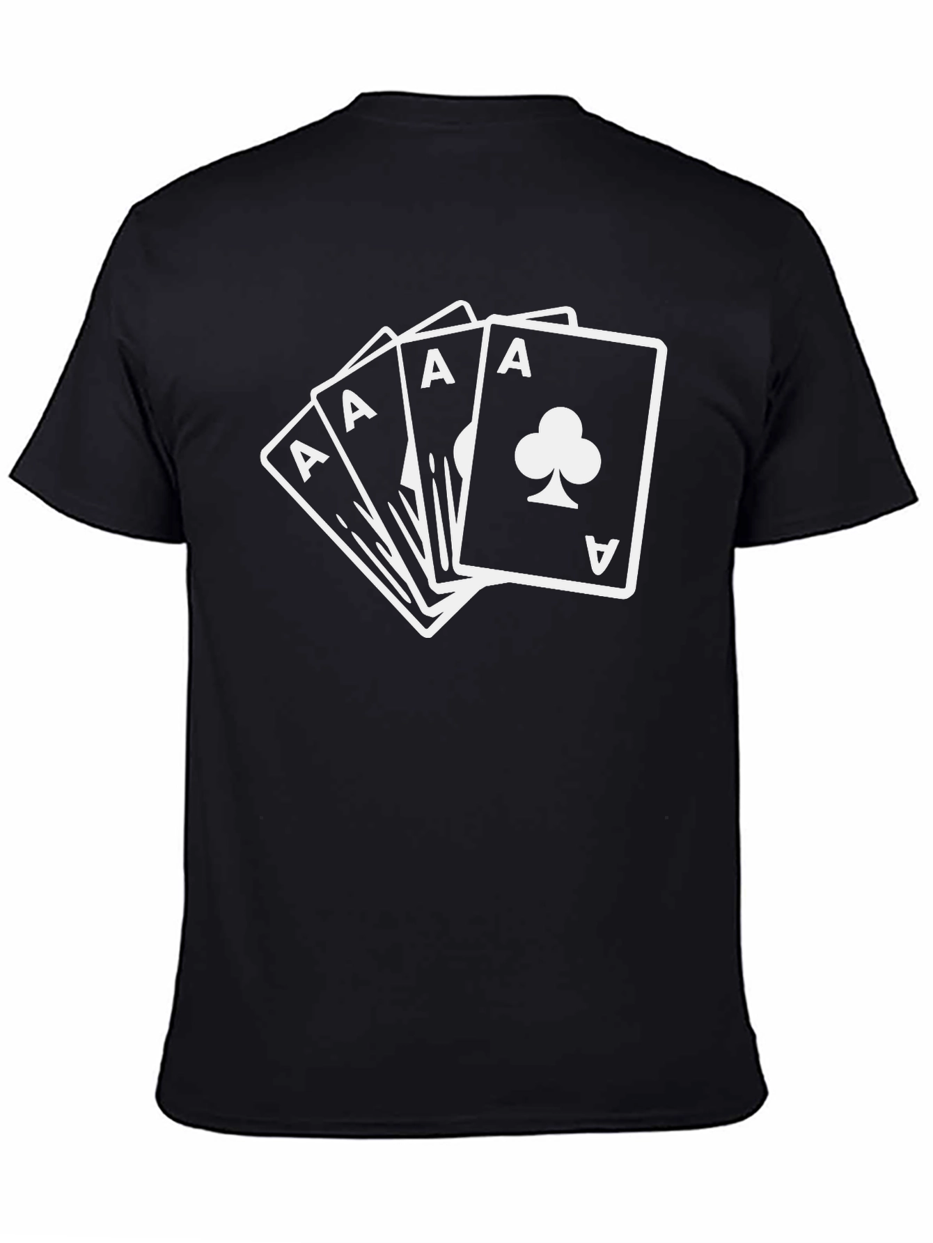 Aces Poker T-Shirt - Black Cotton Tee