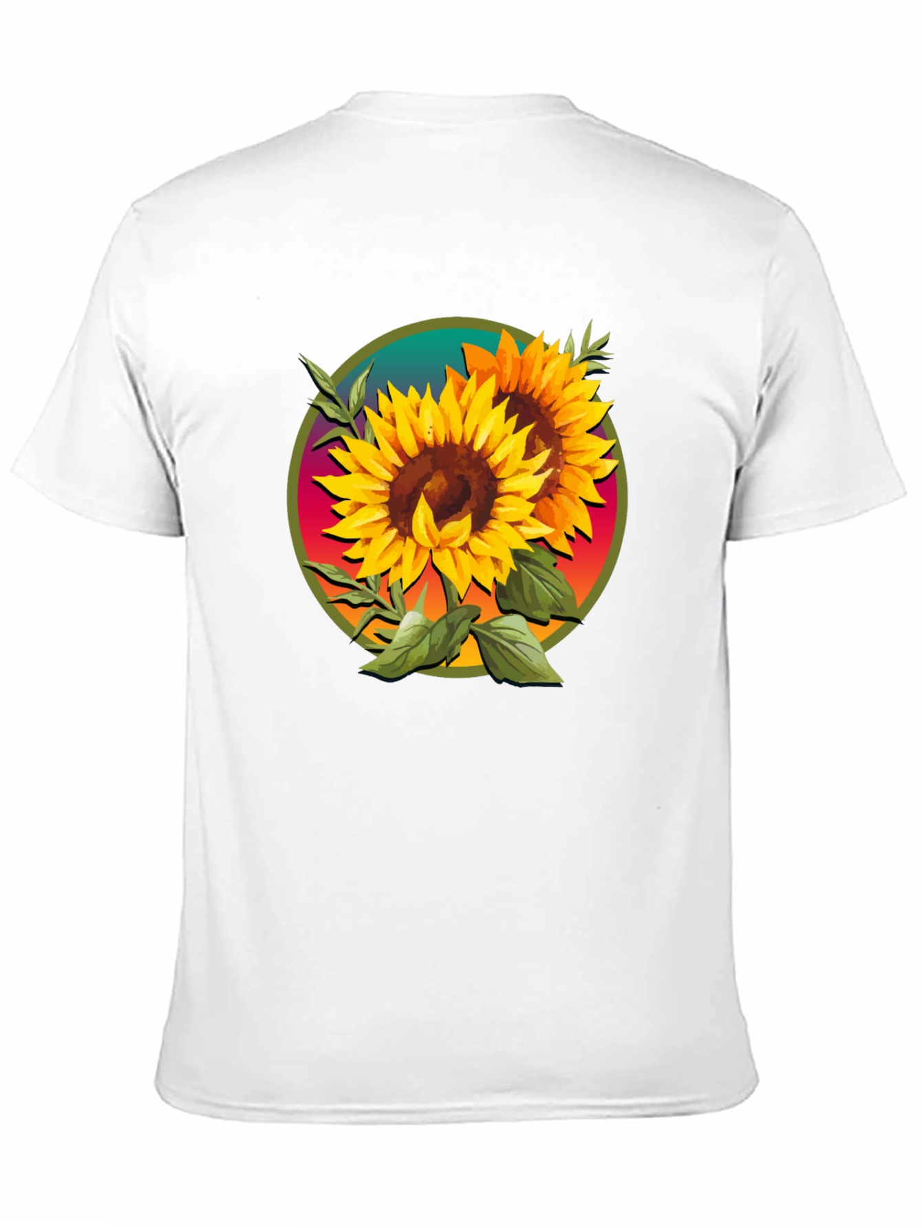 Sunflower Graphic Tee - Artistic Floral Design
