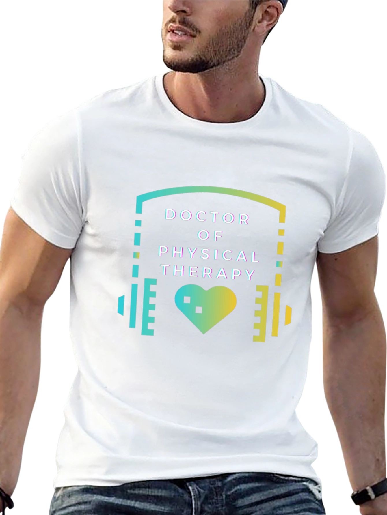 Doctor of Physical Therapy T-Shirt - Heartbeat Design