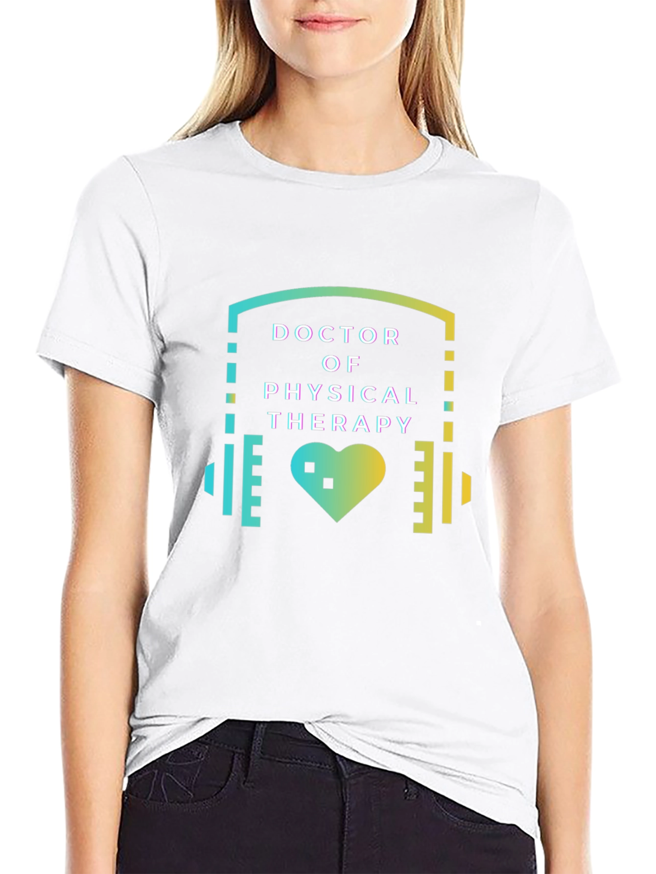 Doctor of Physical Therapy T-Shirt - Heartbeat Design