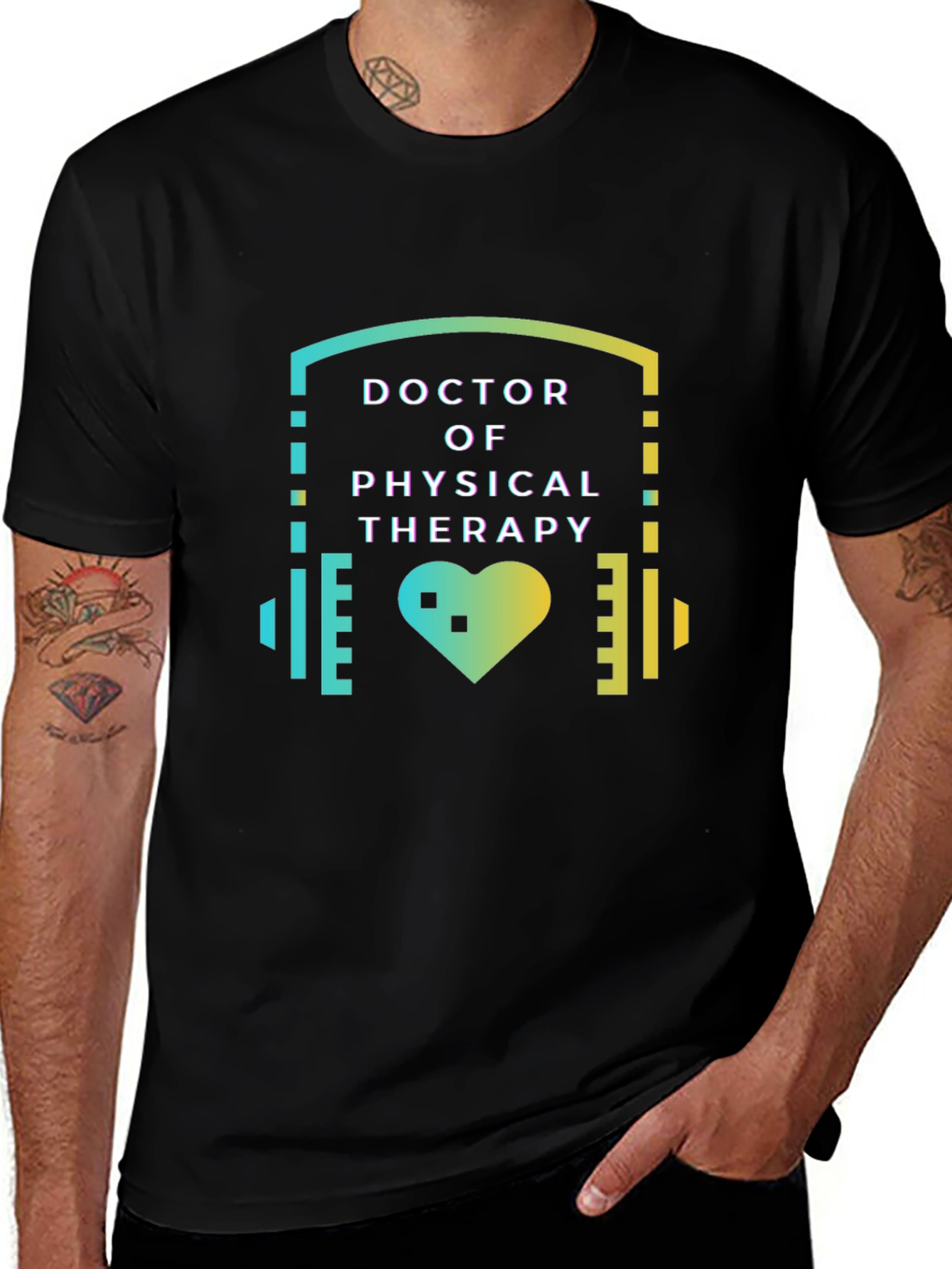 Doctor of Physical Therapy T-Shirt - Heartbeat Design