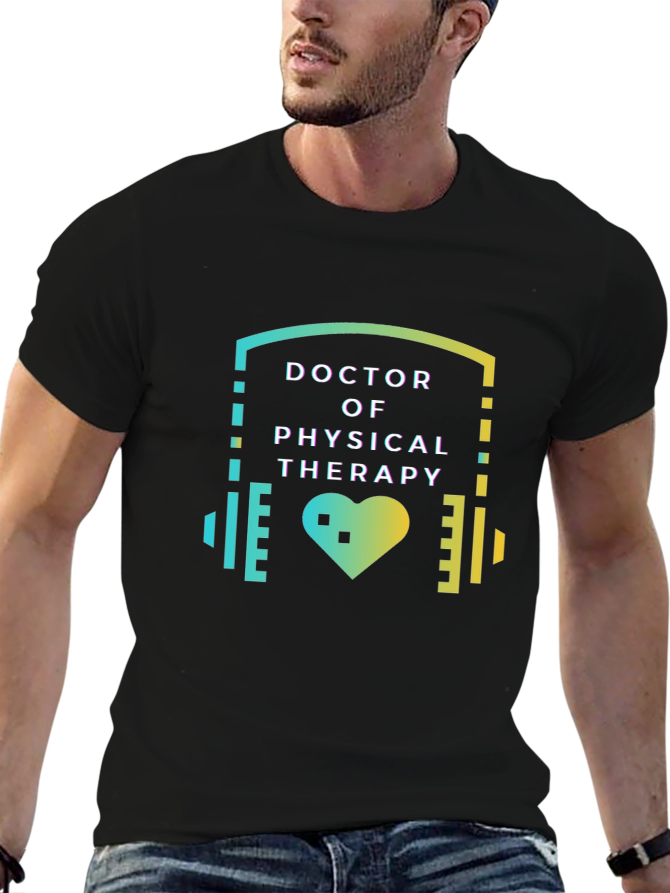 Doctor of Physical Therapy T-Shirt - Heartbeat Design