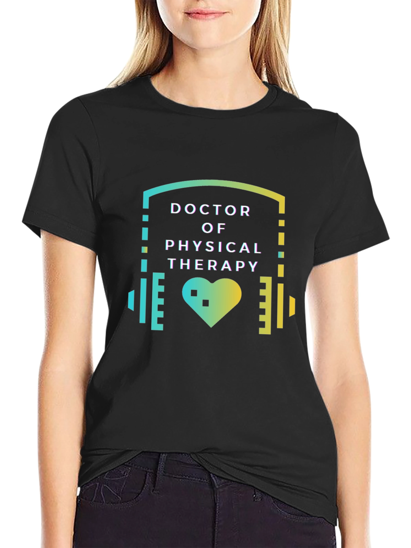 Doctor of Physical Therapy T-Shirt - Heartbeat Design