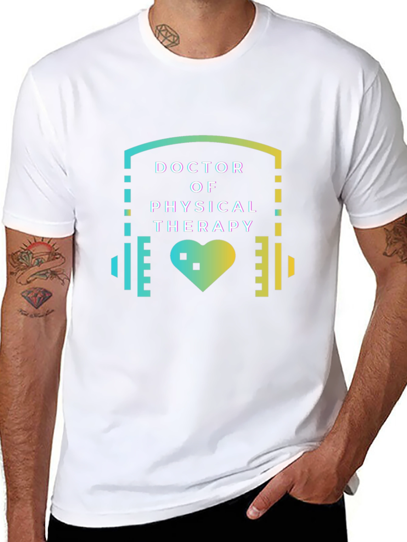Doctor of Physical Therapy T-Shirt - Heartbeat Design