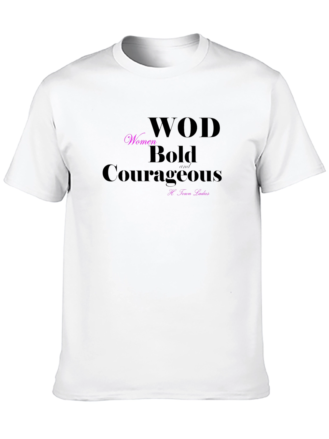 WOD Women Bold Courageous Graphic Tee - Black