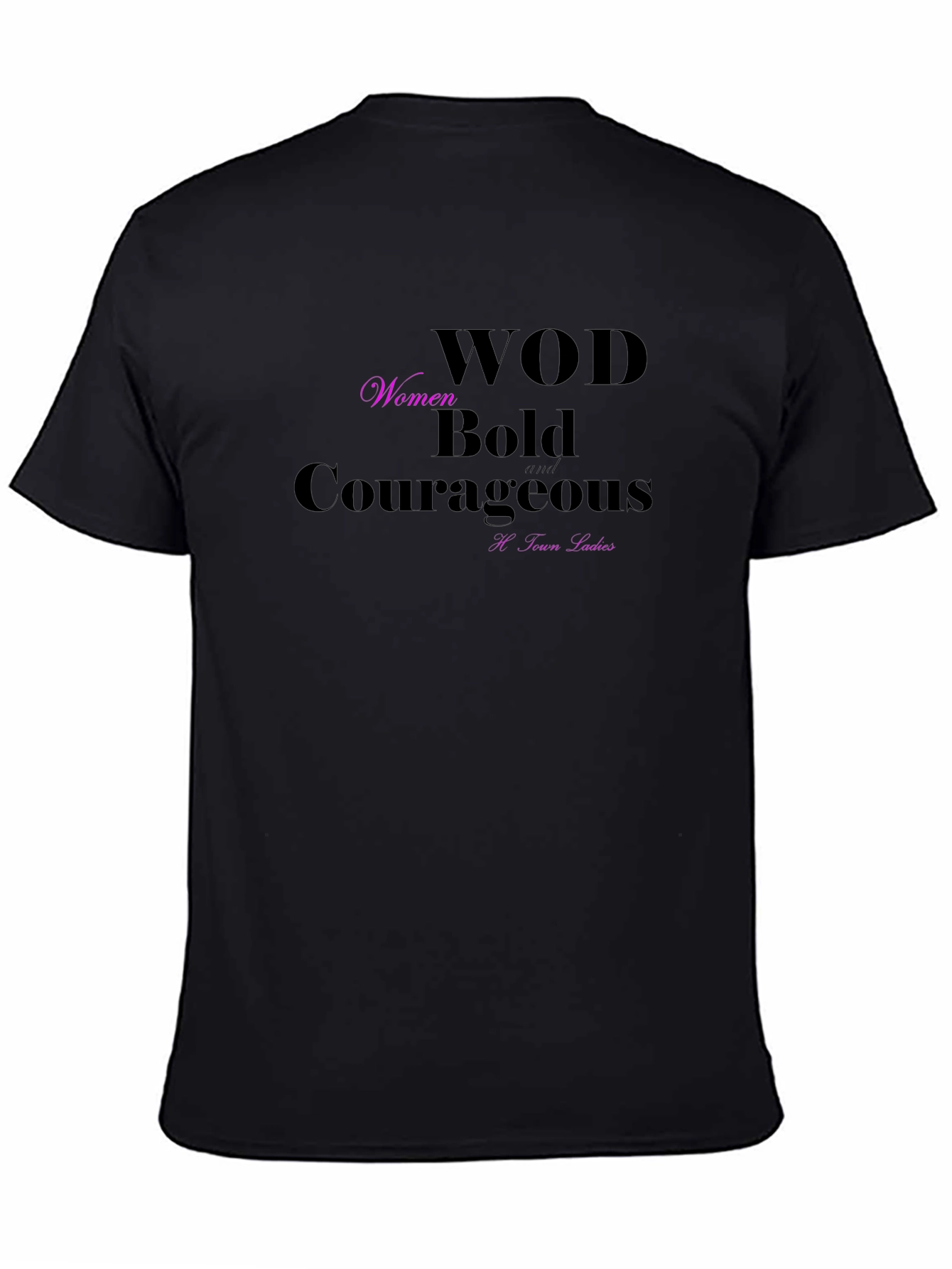 WOD Women Bold Courageous Graphic Tee - Black