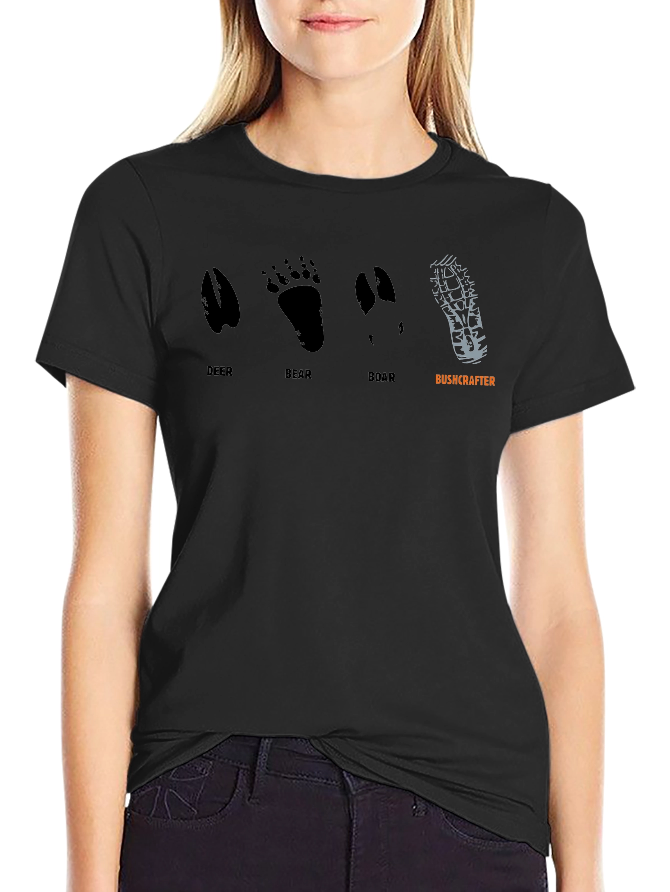 Bushcrafter Wildlife Tracks Graphic T-Shirt