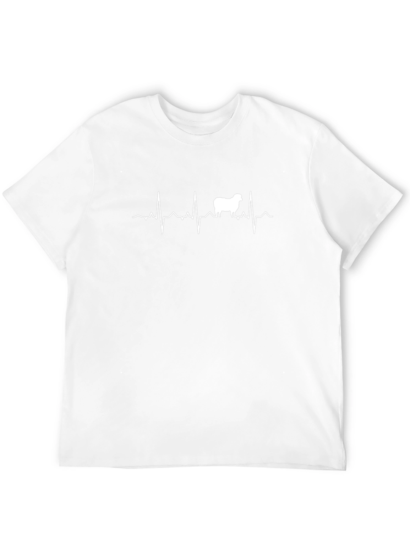 Sheep Heartbeat T-Shirt - Black Cotton Tee