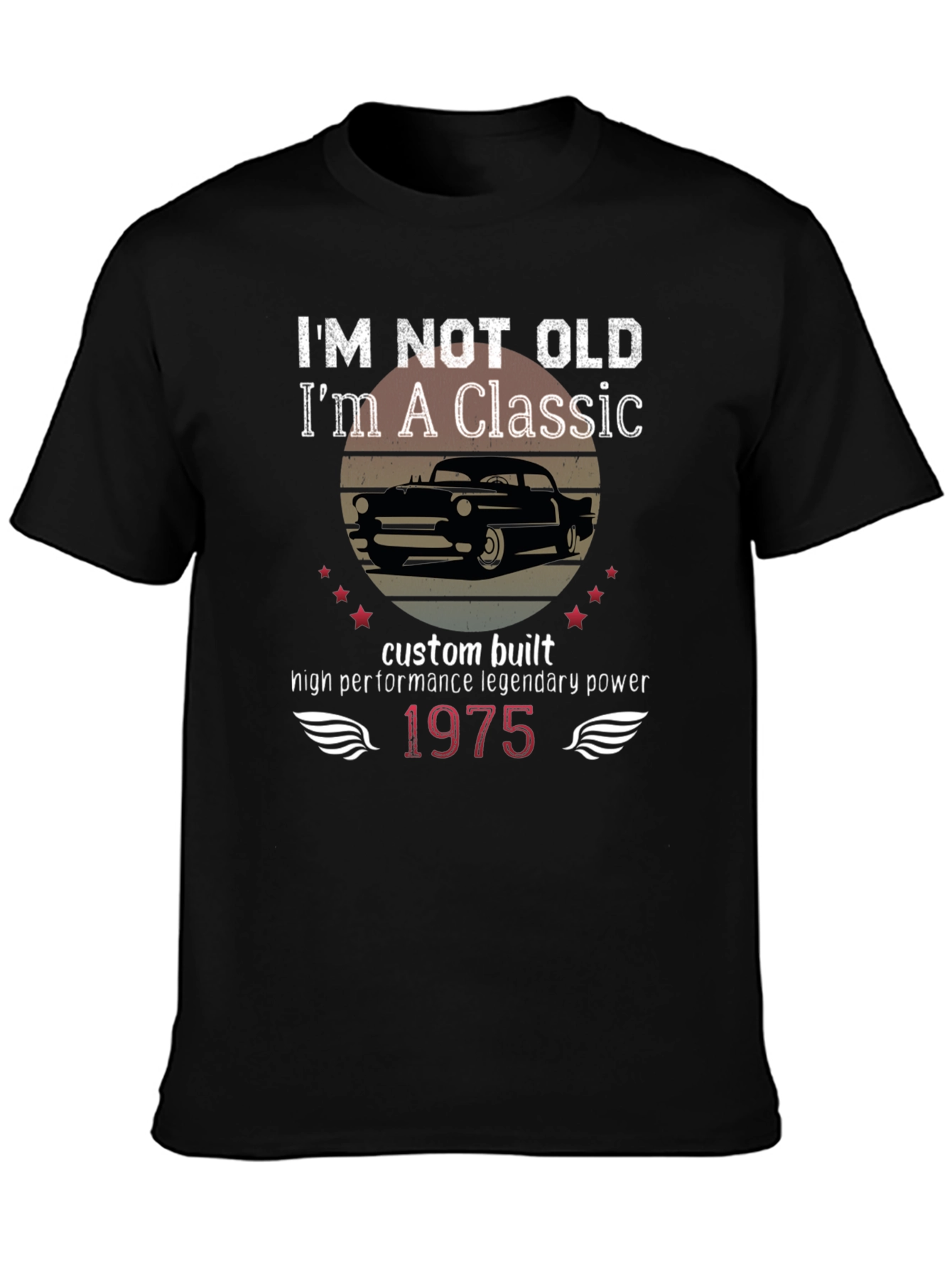 Classic Car Enthusiast T-Shirt - 1975 Edition