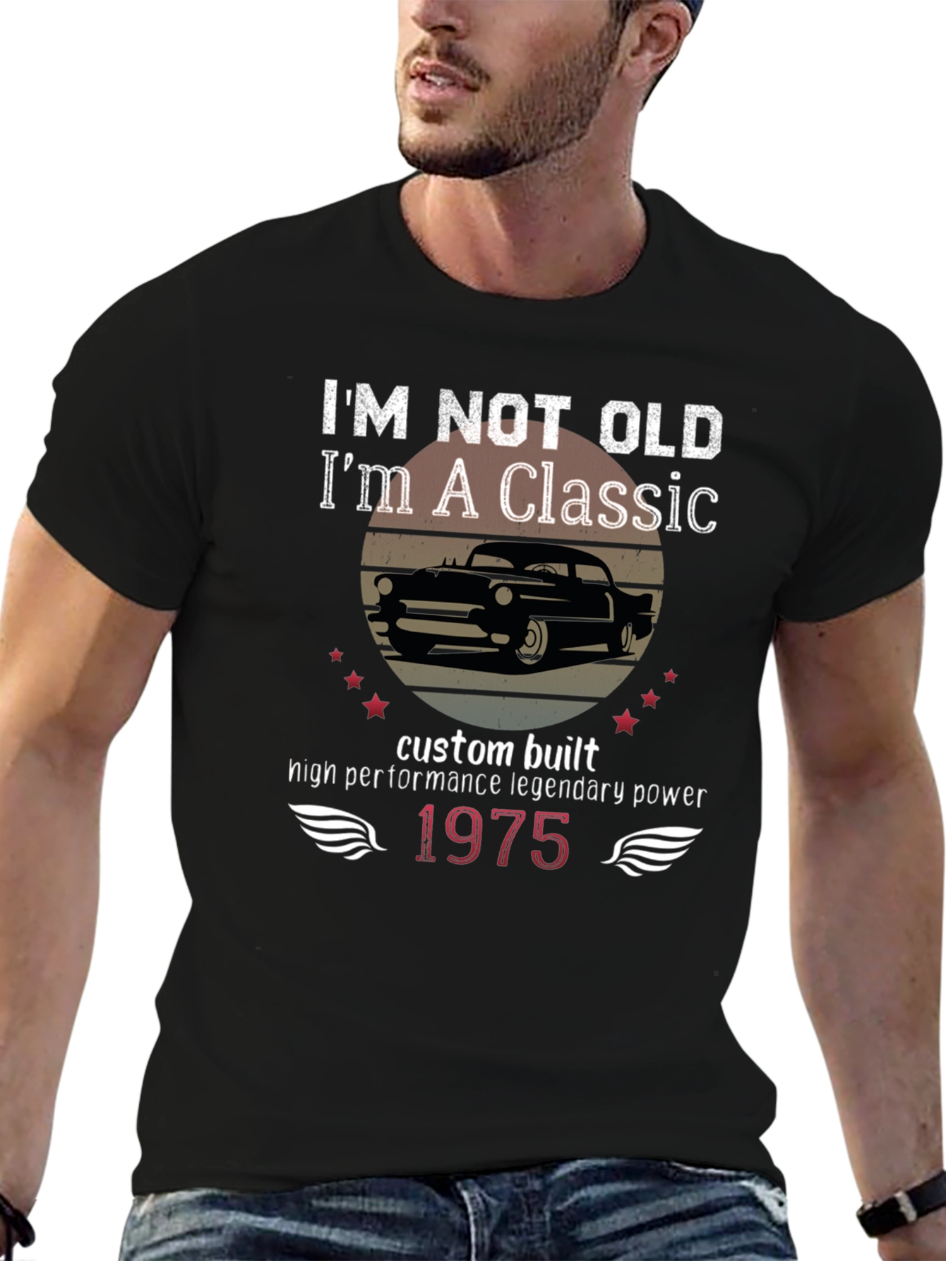 Classic Car Enthusiast T-Shirt - 1975 Edition