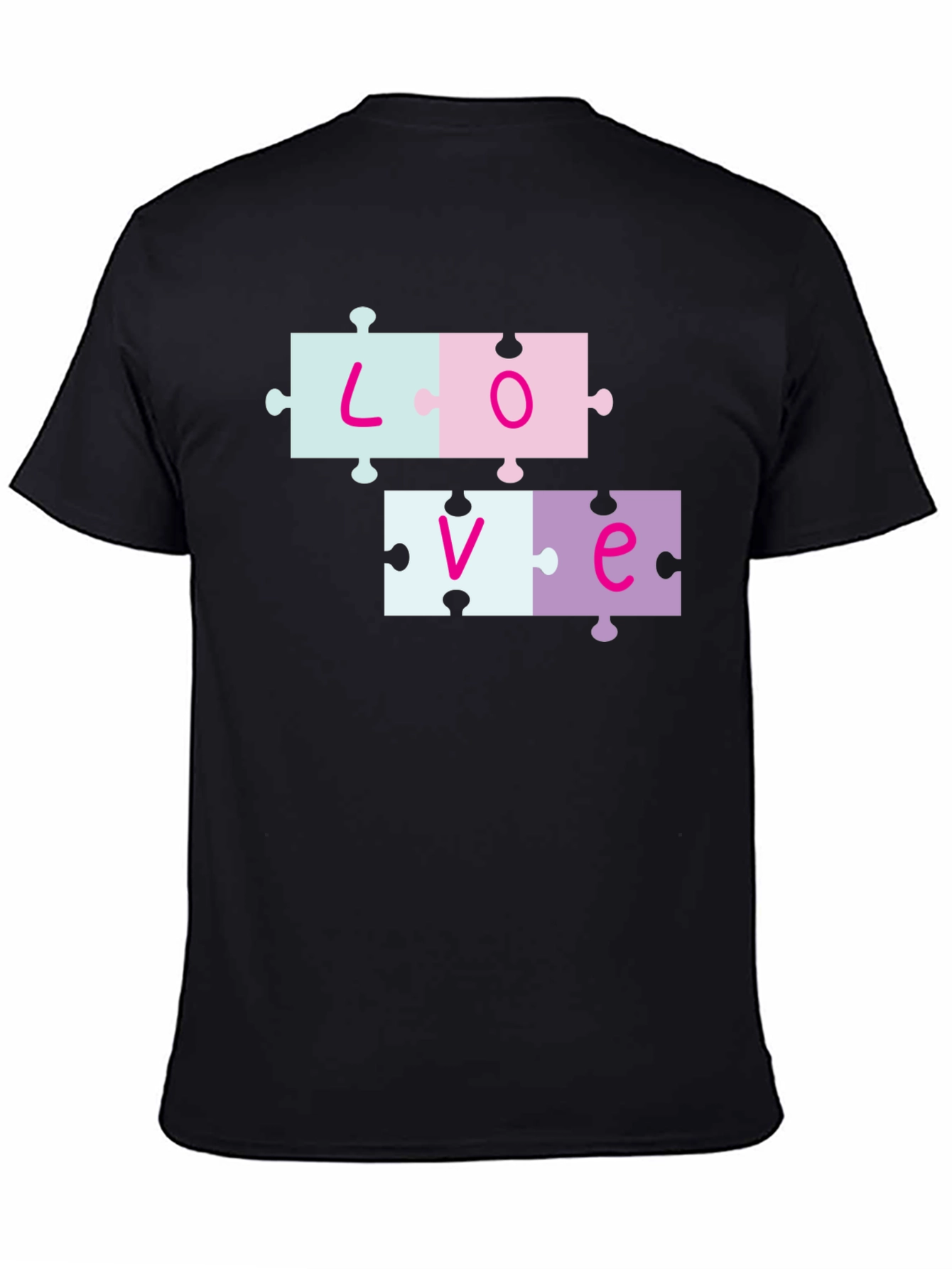 Love Puzzle Piece T-Shirt - Trendy Casual Wear