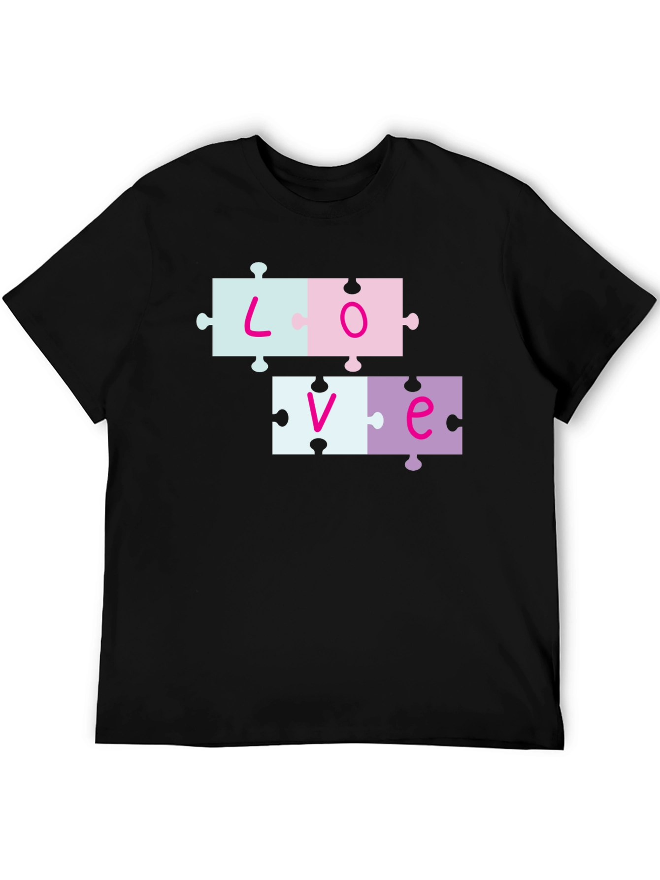 Love Puzzle Piece T-Shirt - Trendy Casual Wear