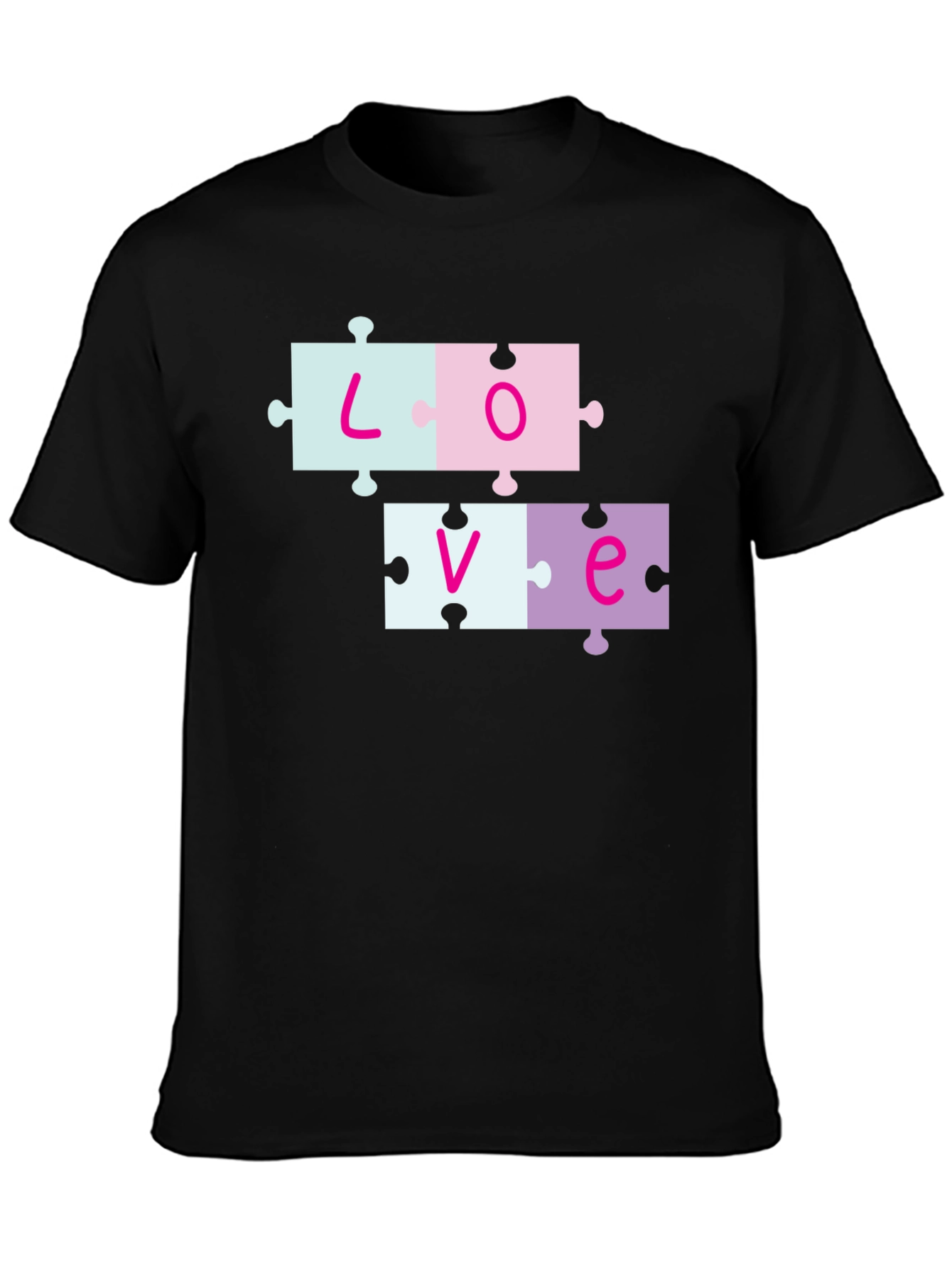 Love Puzzle Piece T-Shirt - Trendy Casual Wear