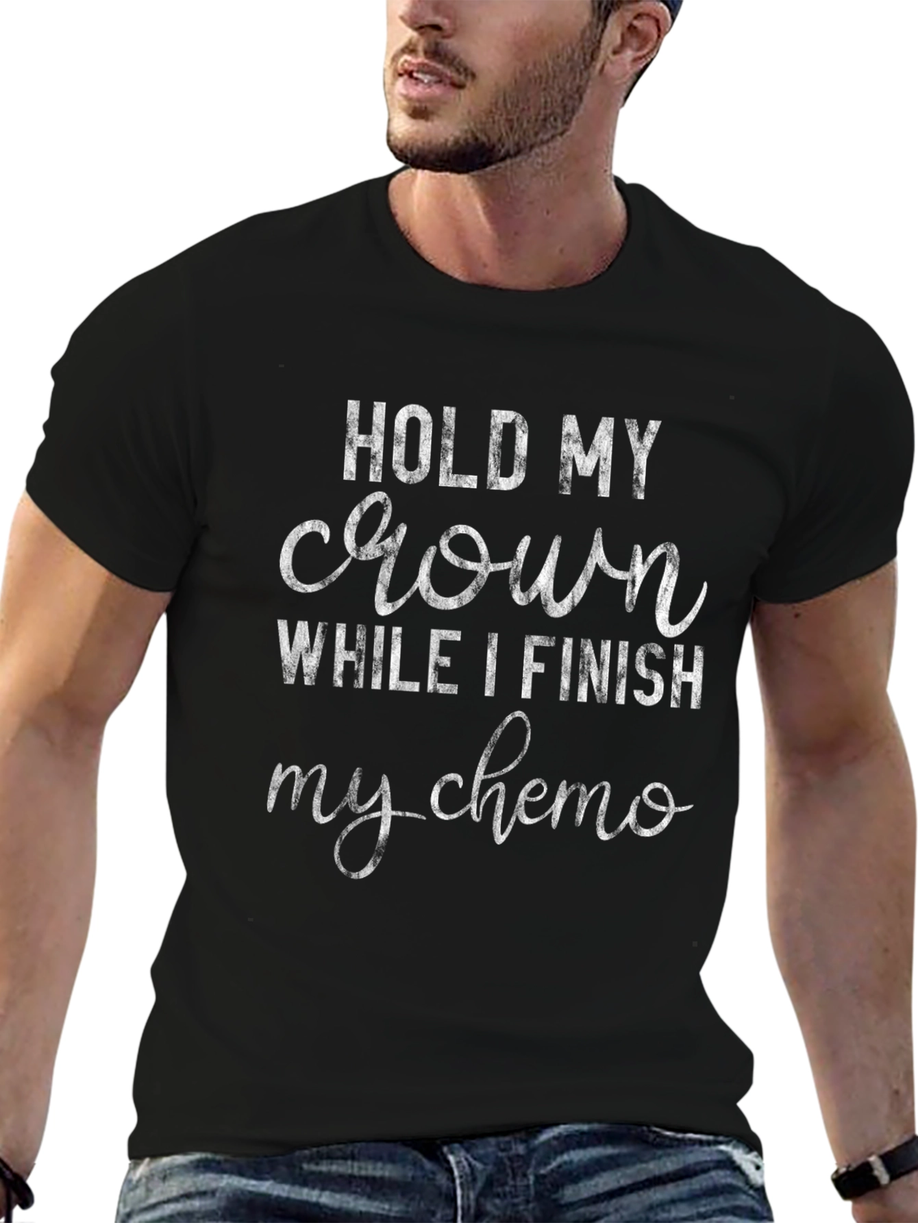 Hold My Crown Chemo T-Shirt - Black Cotton Tee