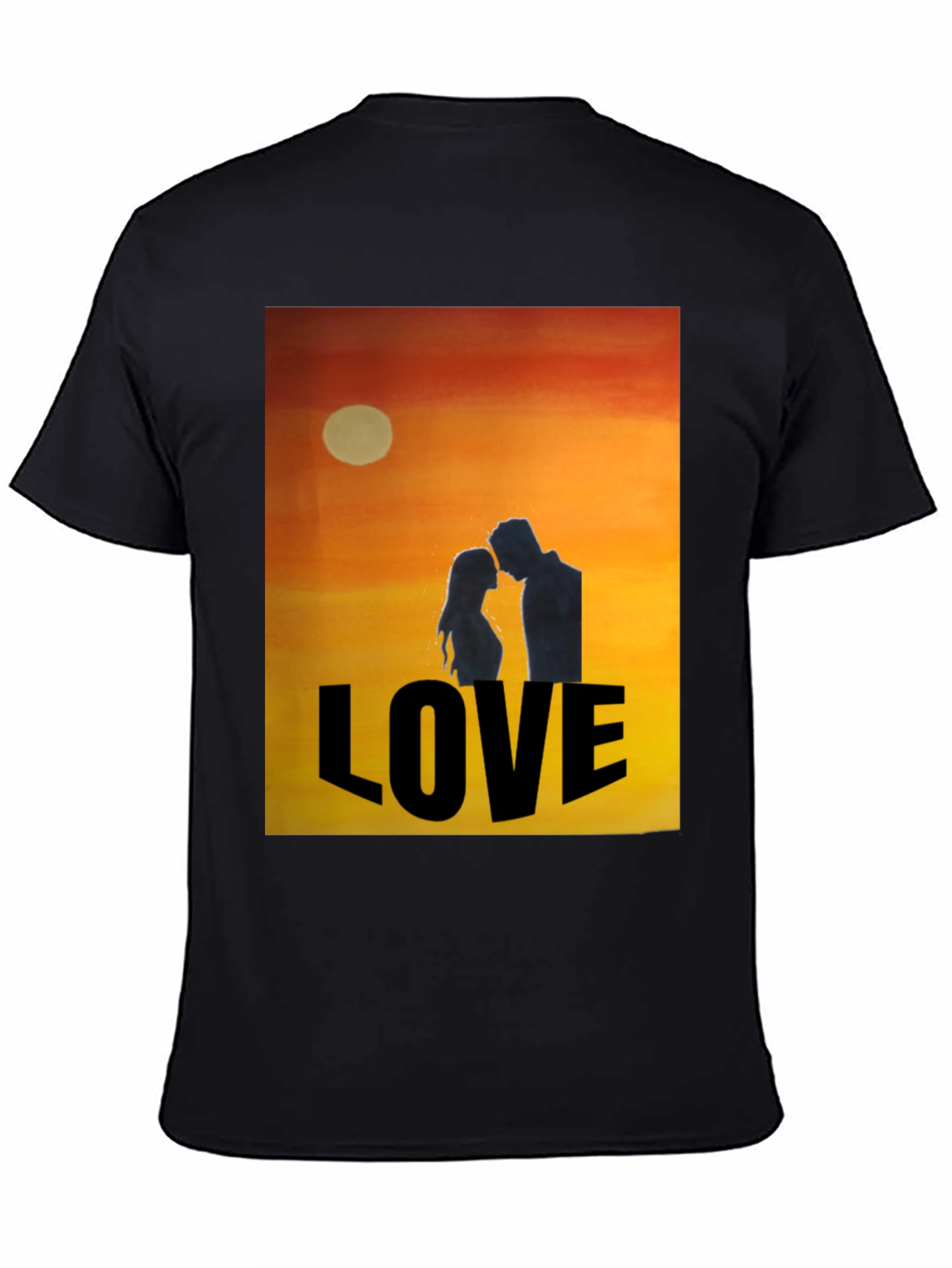 Love Sunset Graphic Tee - Stylish Black T-Shirt