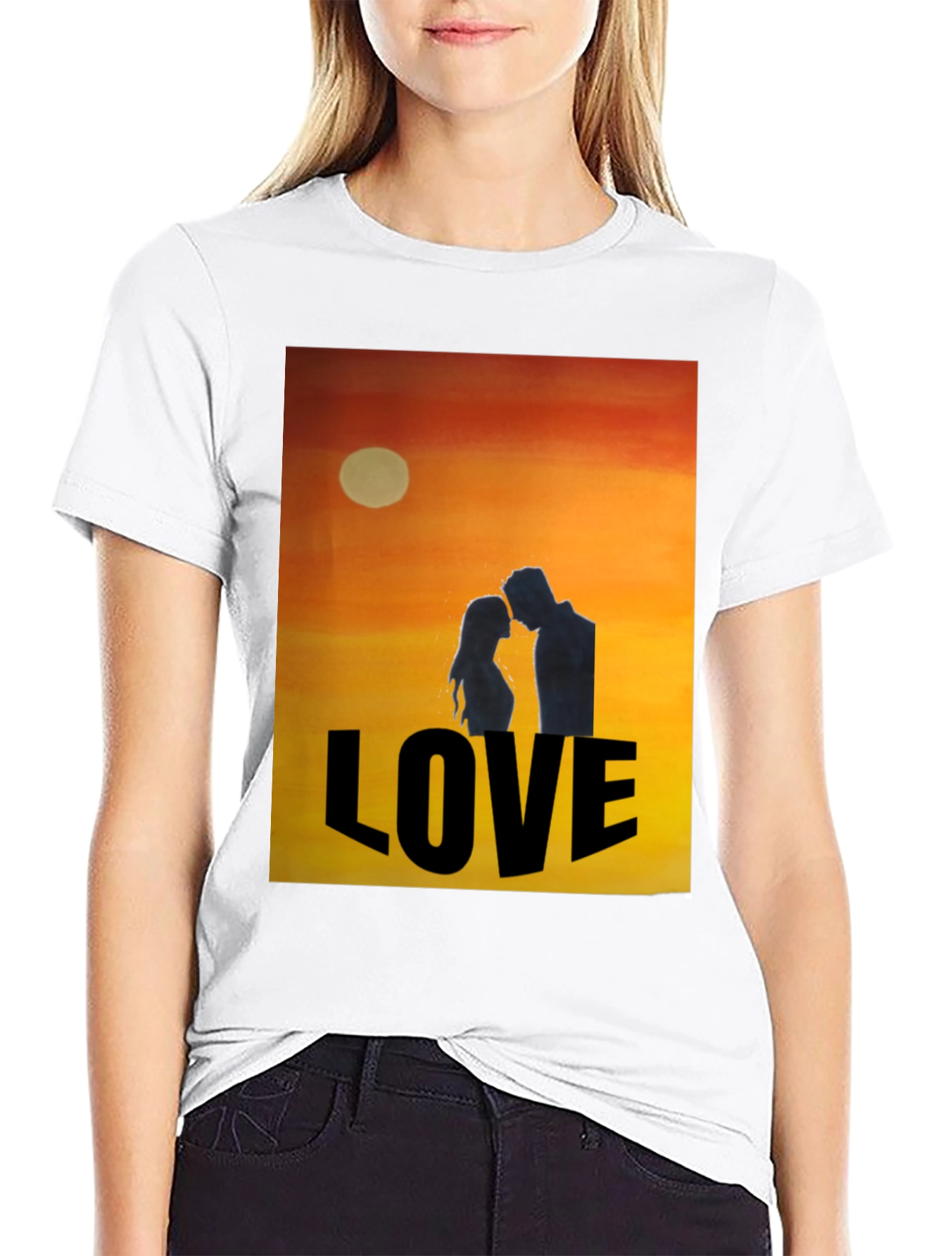 Love Sunset Graphic Tee - Stylish Black T-Shirt