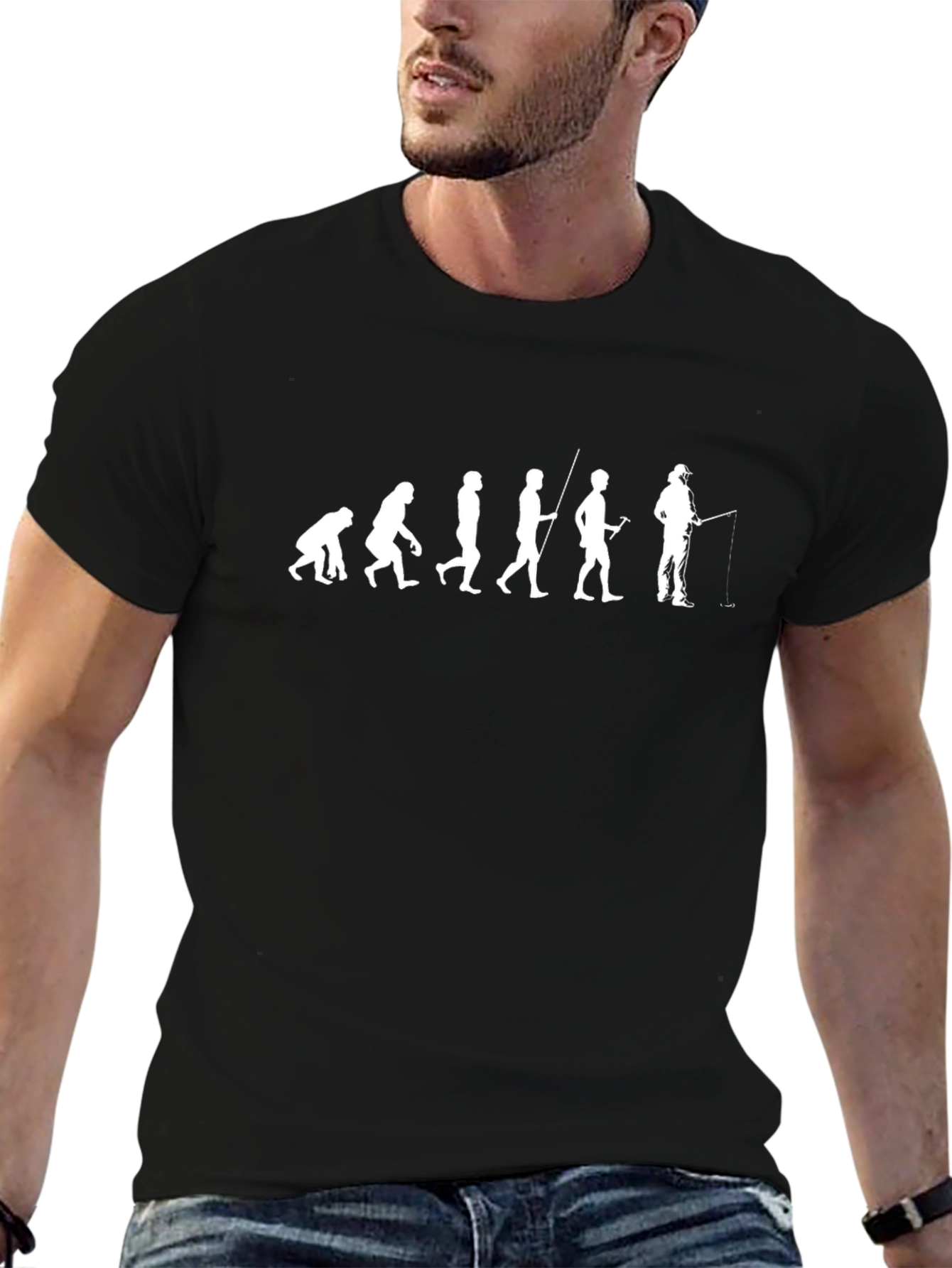 Evolution of Fishing Mens Graphic Tee