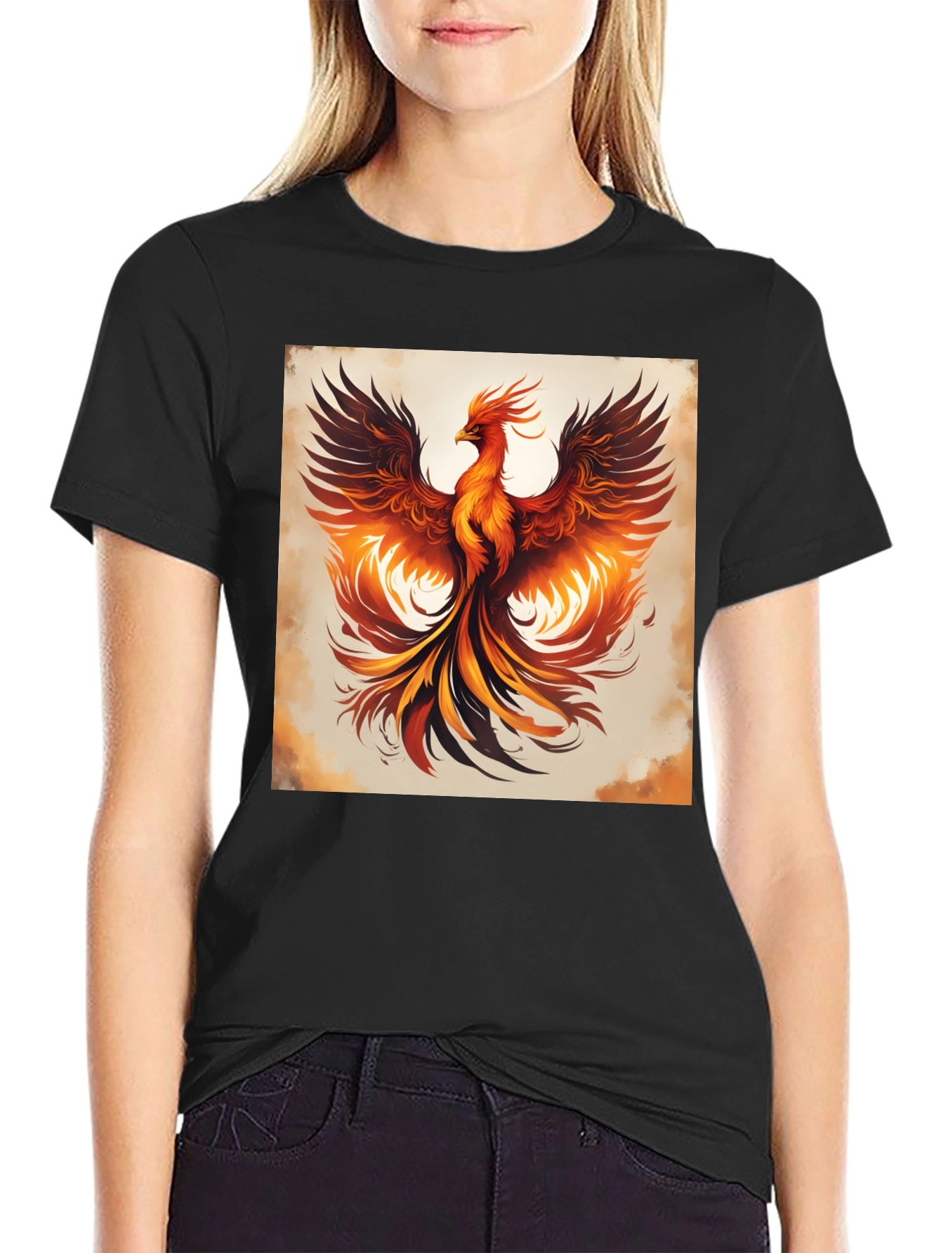 Phoenix Firebird Graphic T-Shirt - Mens Black Tee
