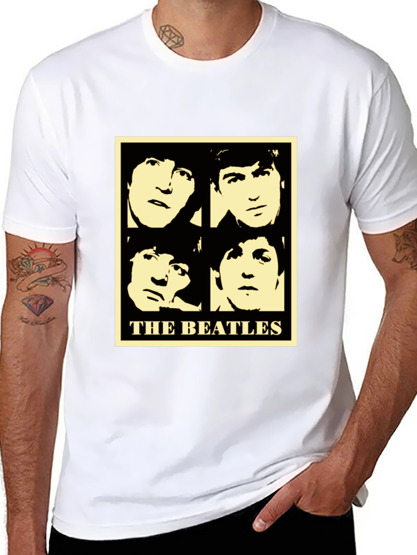 The Beatles Retro Graphic Tee - Black