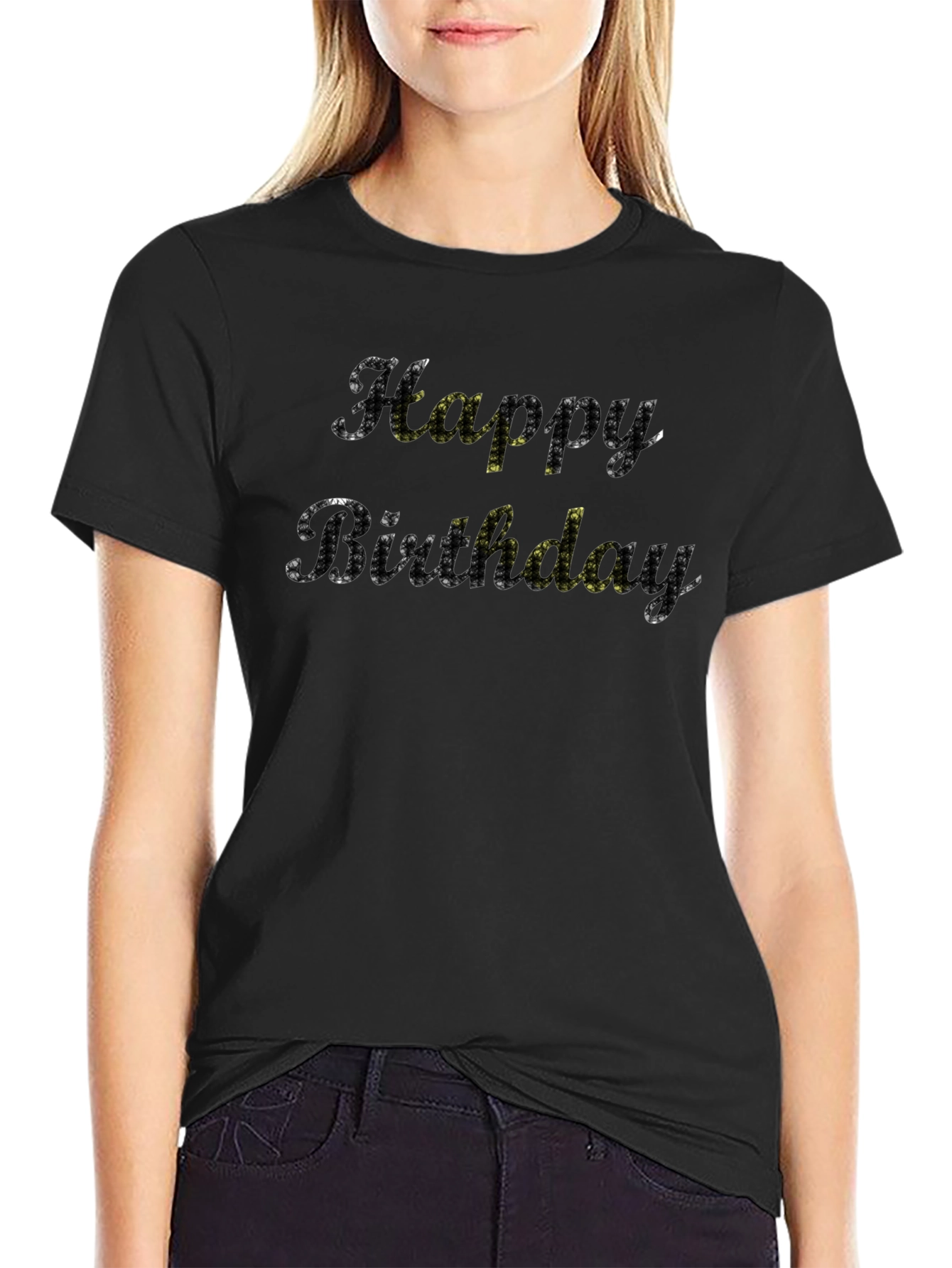 Happy Birthday Rhinestone T-Shirt