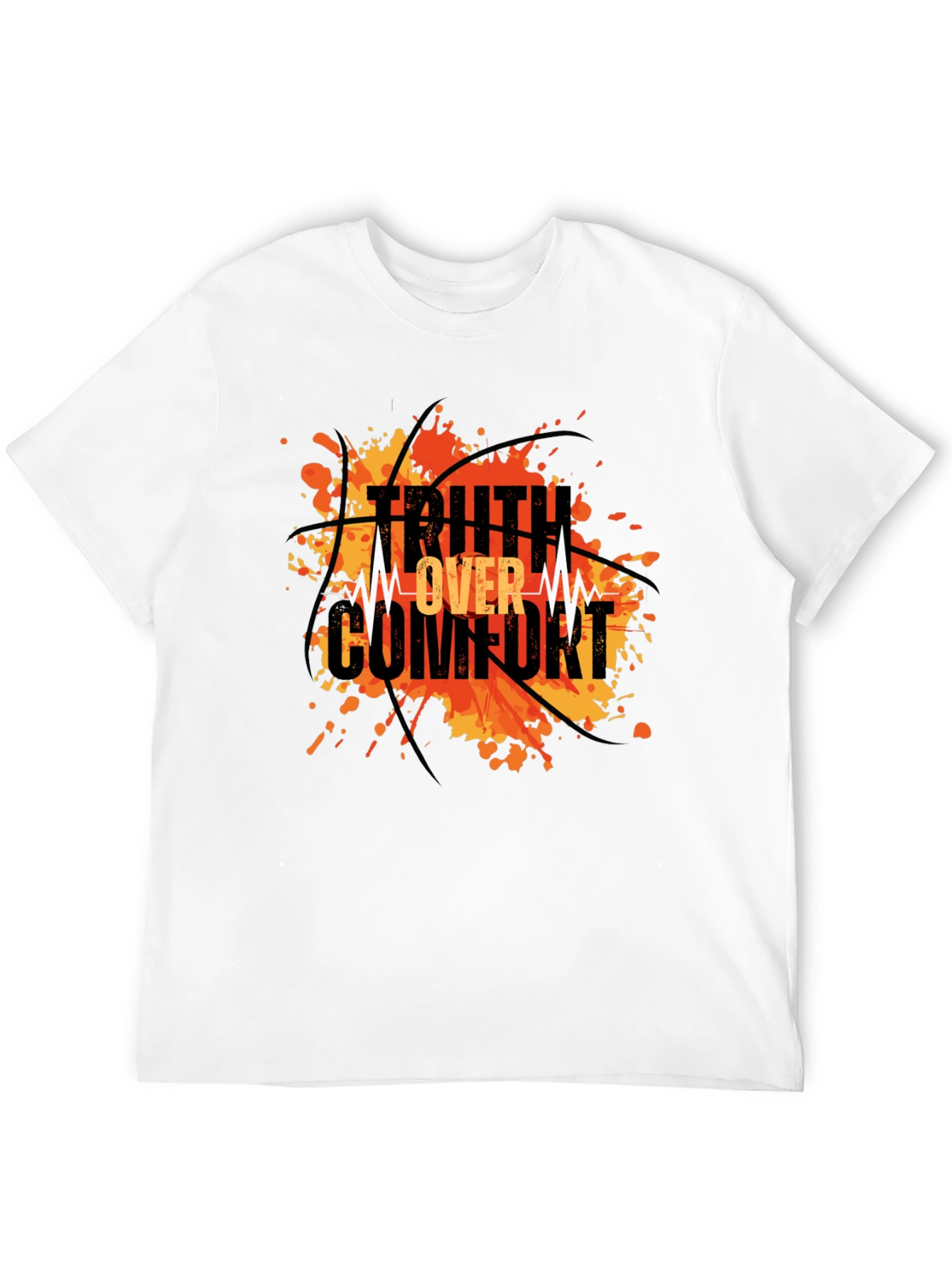 Truth Over Comfort Black Graphic T-Shirt
