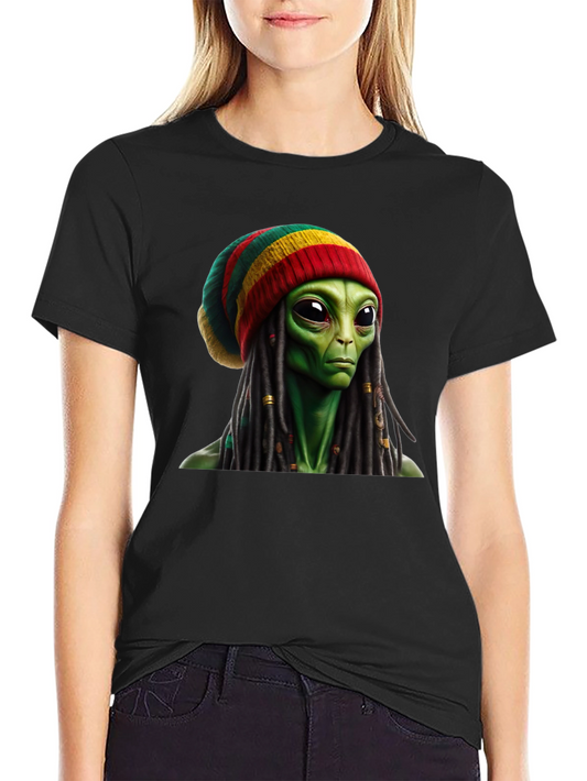 Rasta Alien T-Shirt - Unique Graphic Tee