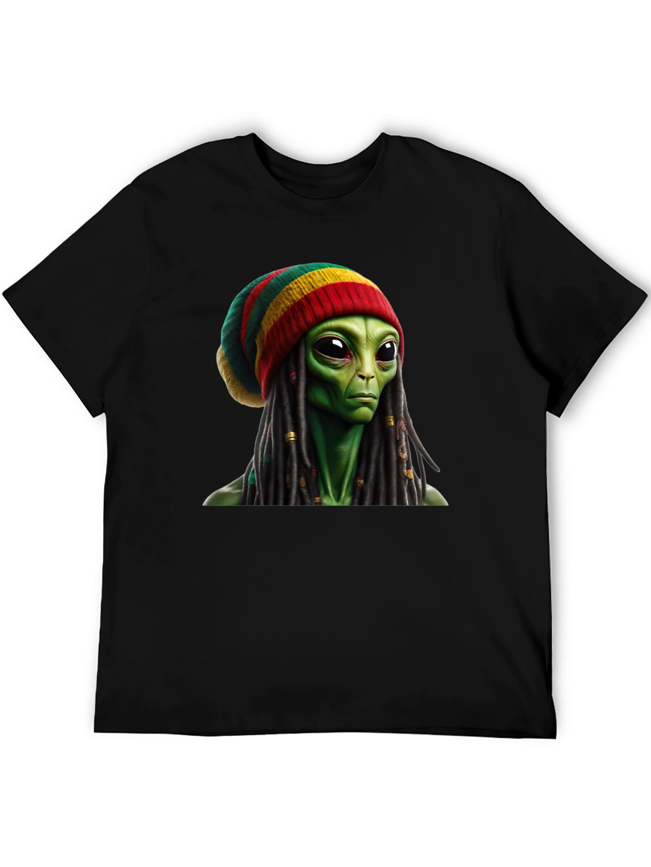 Rasta Alien T-Shirt - Unique Graphic Tee
