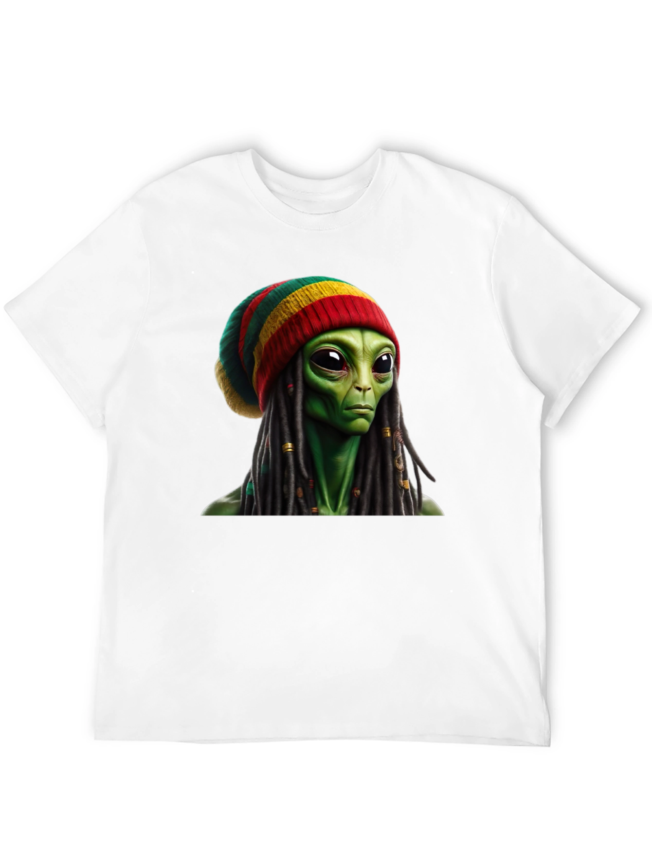 Rasta Alien T-Shirt - Unique Graphic Tee