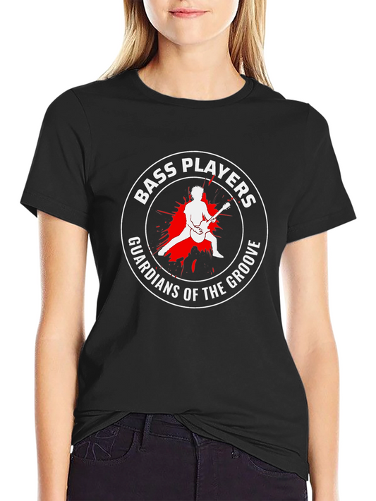 Bass Players Guardians of the Groove Graphic T-Shirt