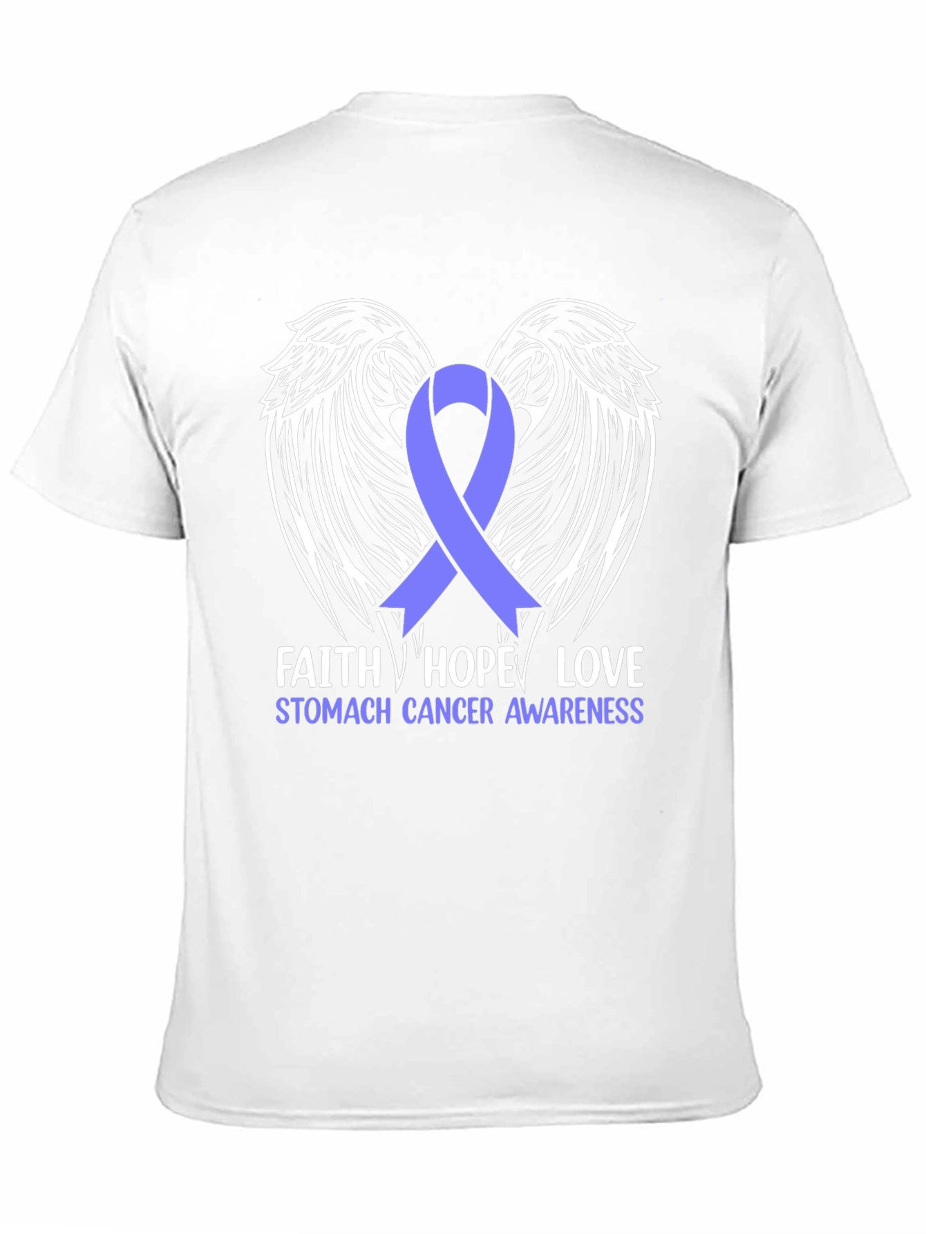 Stomach Cancer Awareness T-Shirt Wings Faith Hope Love