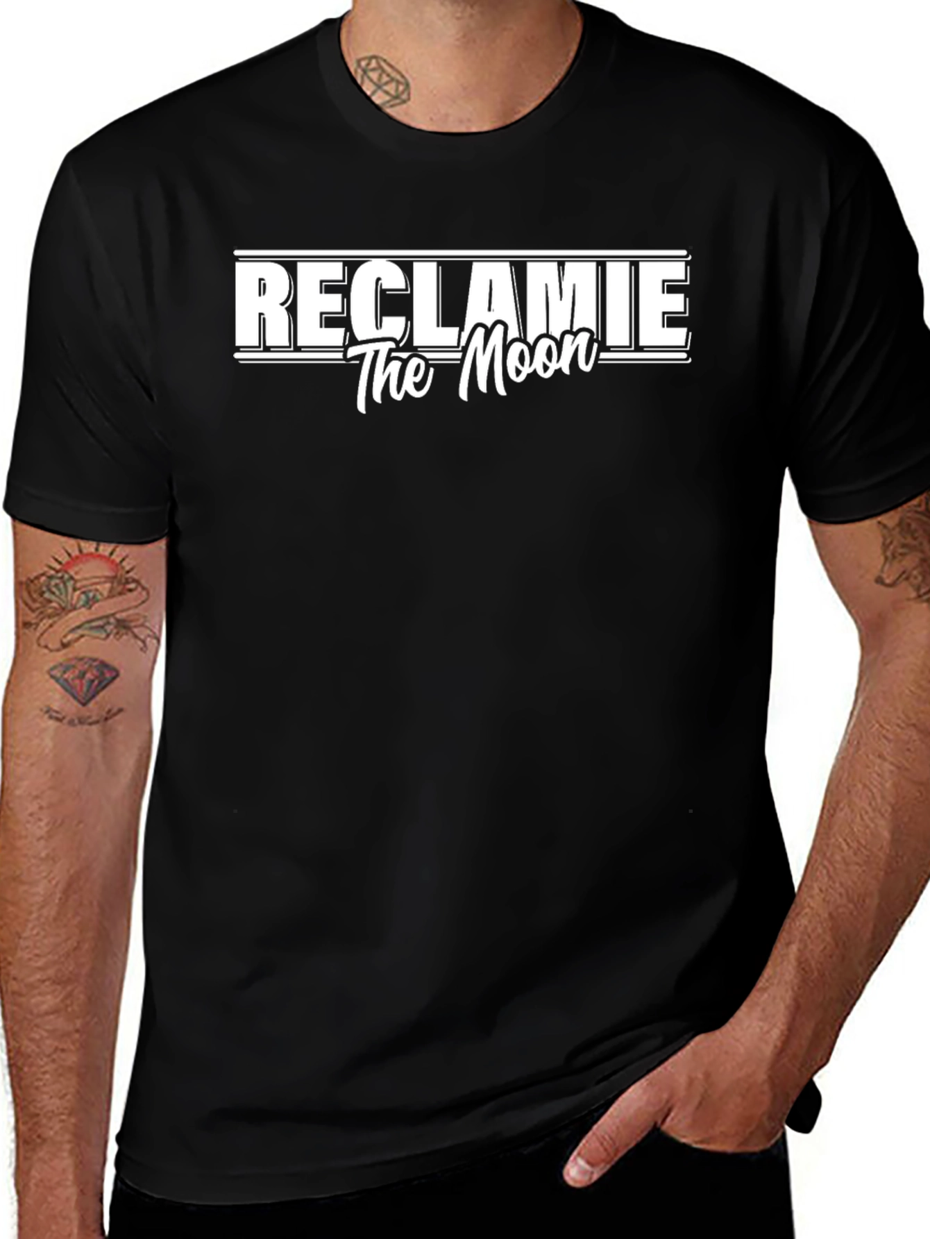 Reclamie The Moon Black Graphic Tee