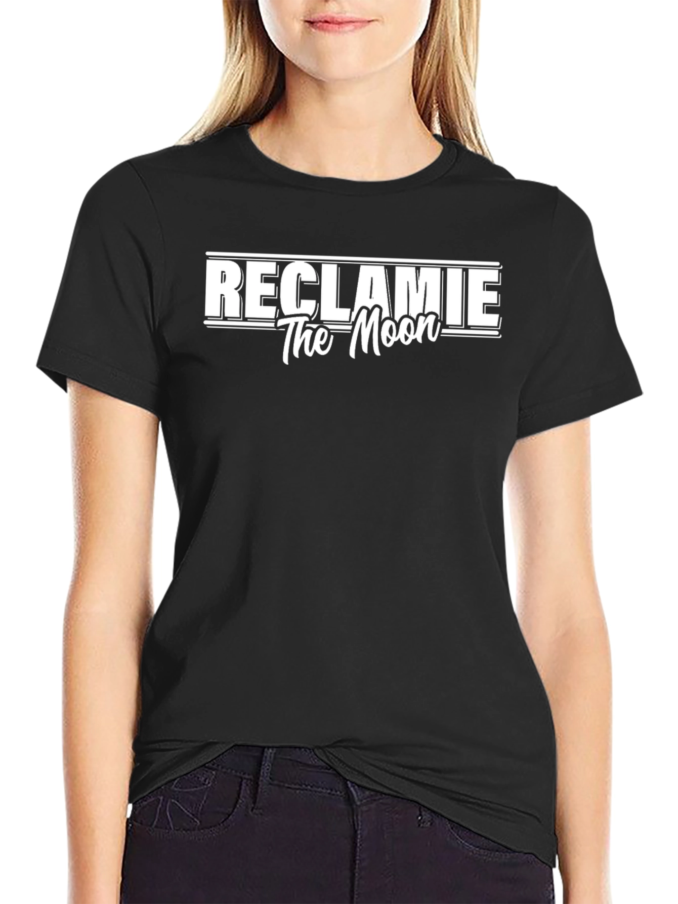 Reclamie The Moon Black Graphic Tee