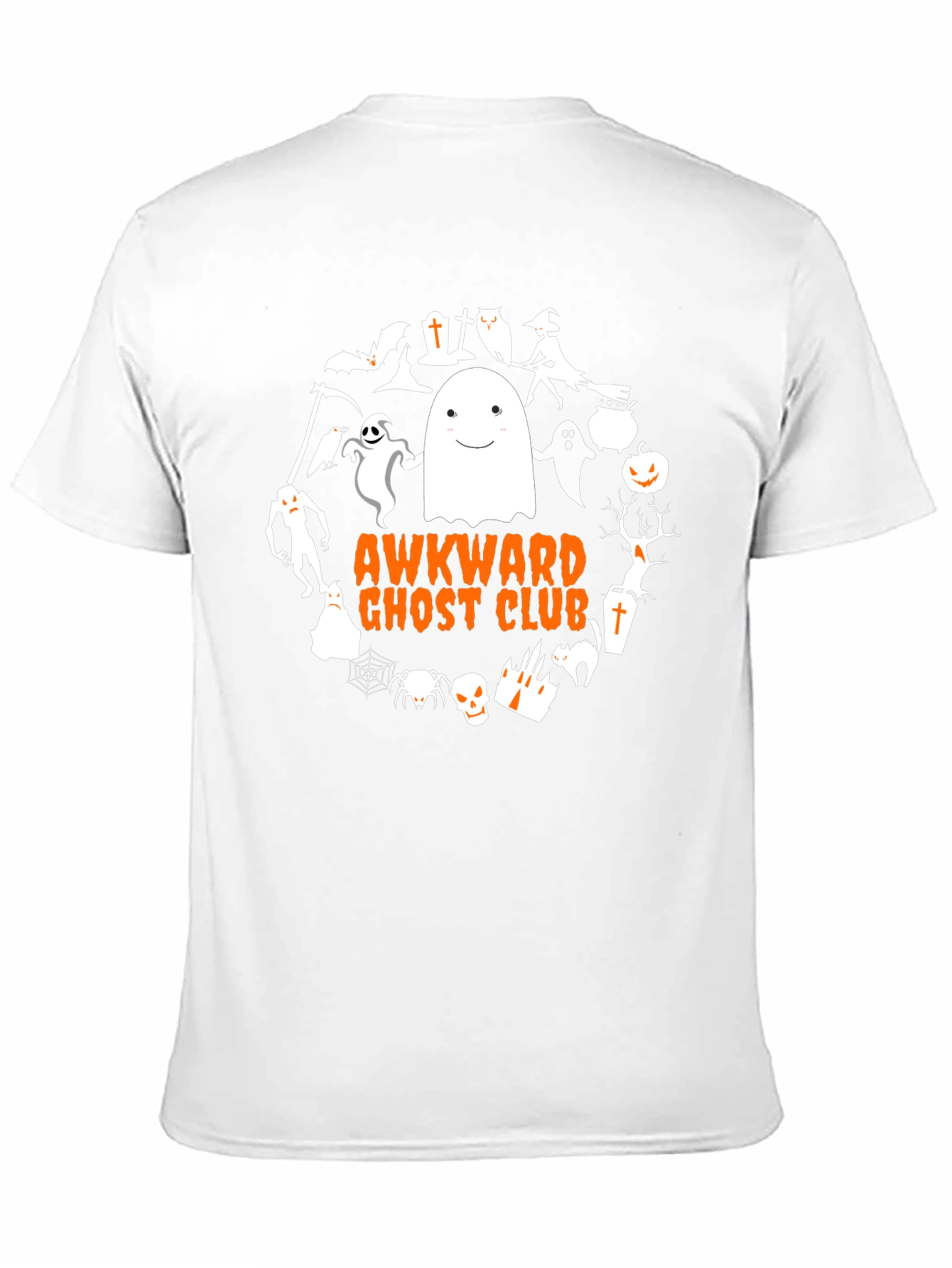 Awkward Ghost Club Graphic Tee - Halloween T-Shirt