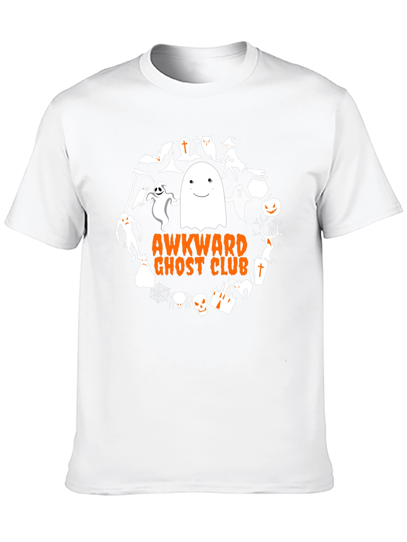 Awkward Ghost Club Graphic Tee - Halloween T-Shirt