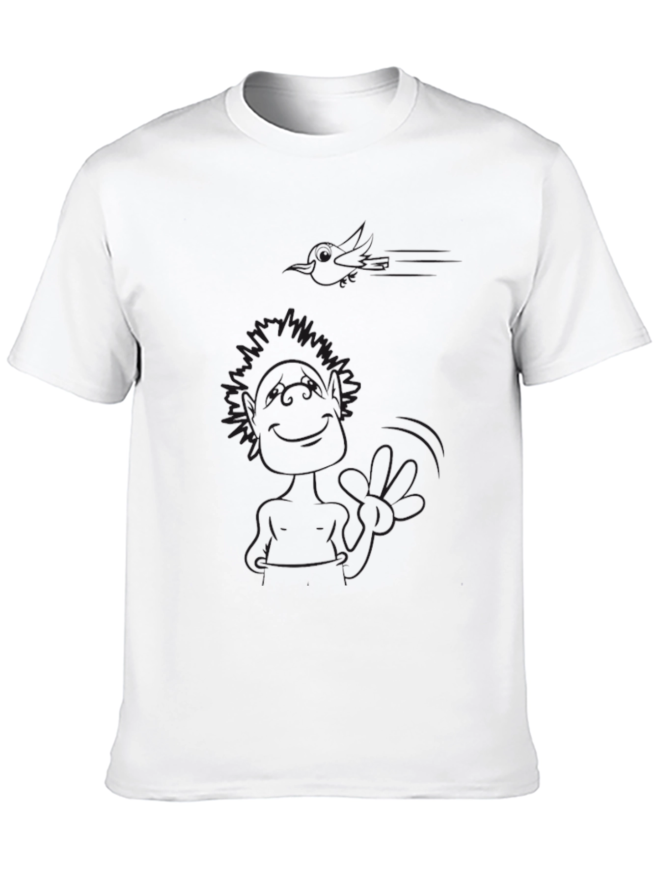 Mens Black Graphic Print Short Sleeve T-Shirt