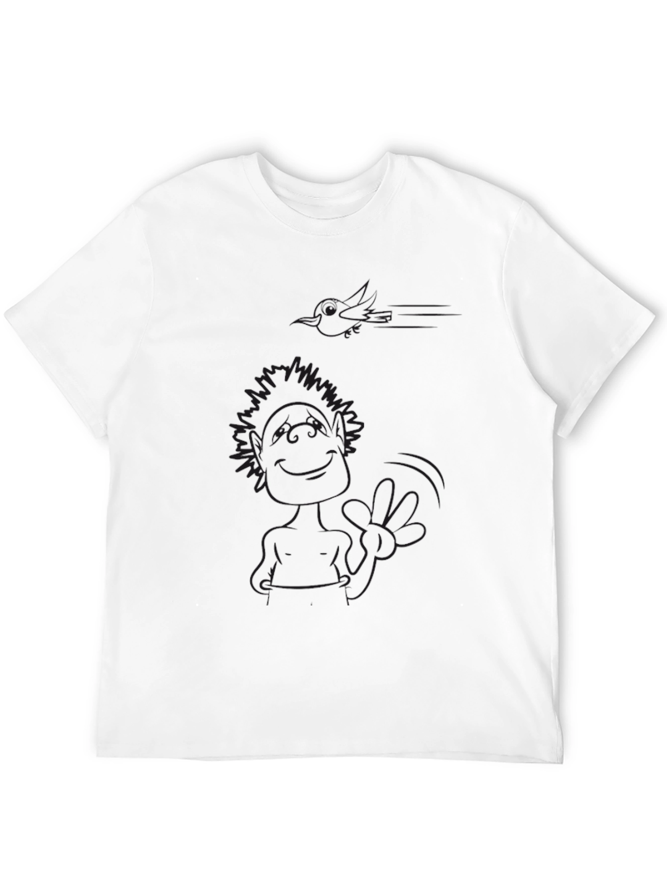 Mens Black Graphic Print Short Sleeve T-Shirt