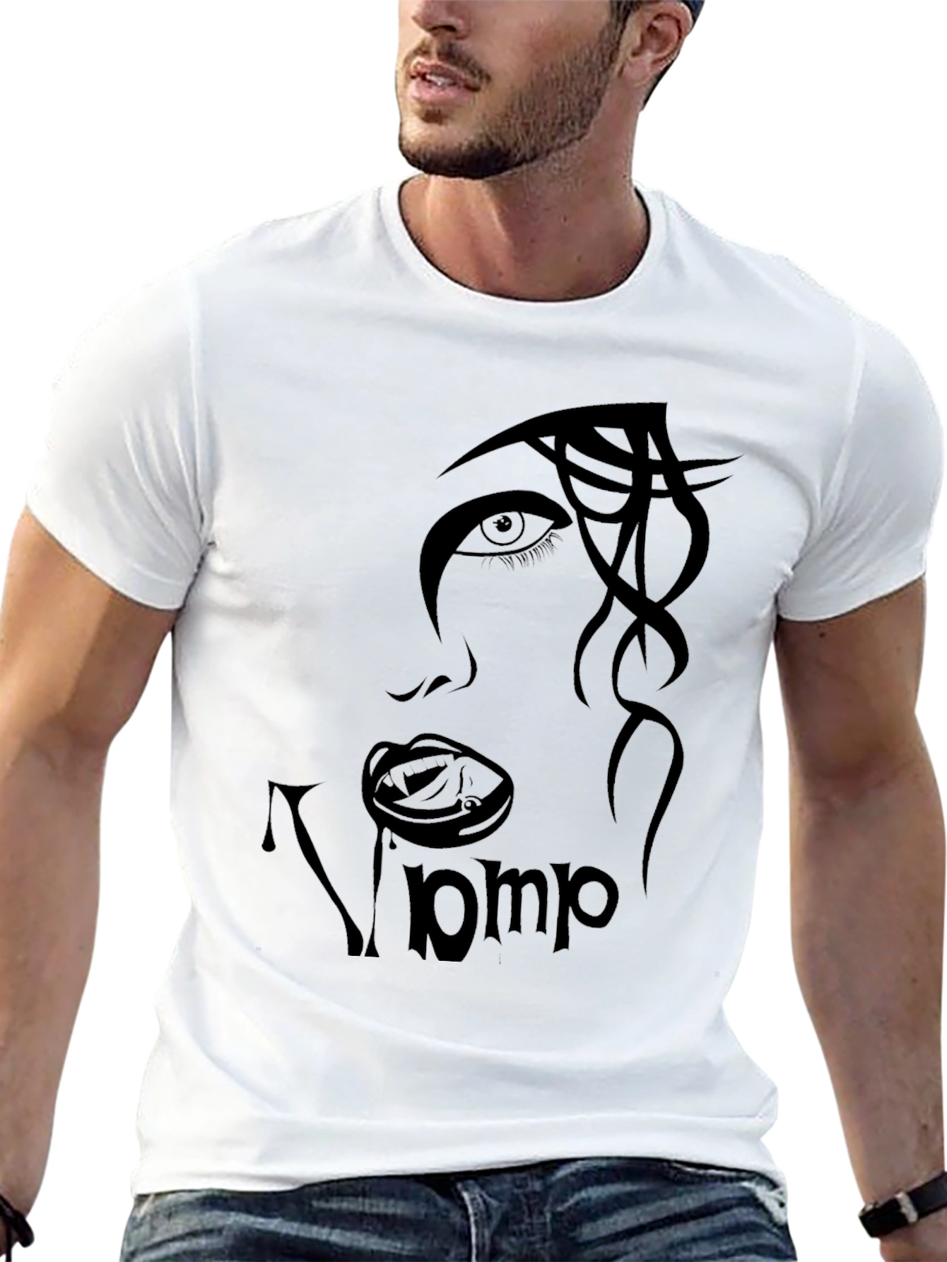 Vamp Face Graphic Black T-Shirt