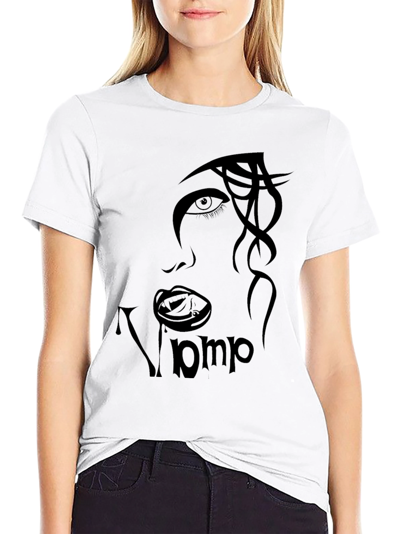 Vamp Face Graphic Black T-Shirt