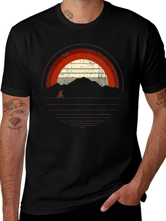 Mountain Biker Retro Graphic T-Shirt