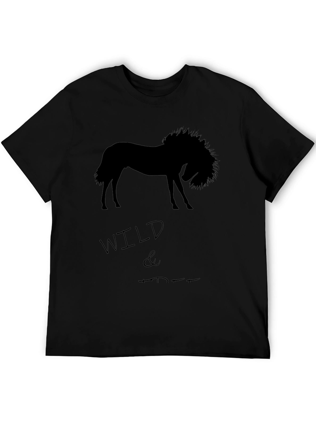 Wild Horse Graphic T-Shirt - Mens Black Tee