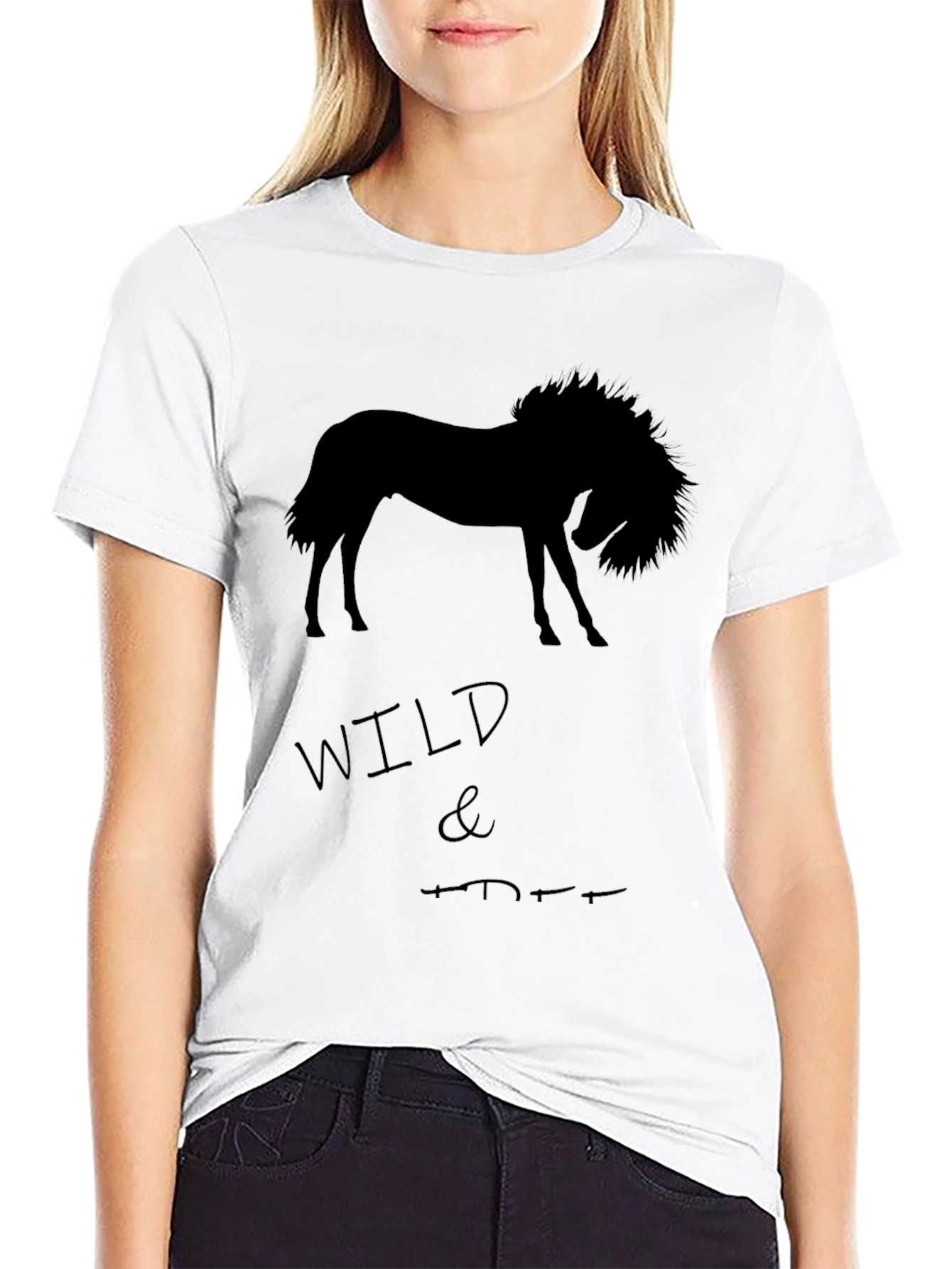 Wild Horse Graphic T-Shirt - Mens Black Tee